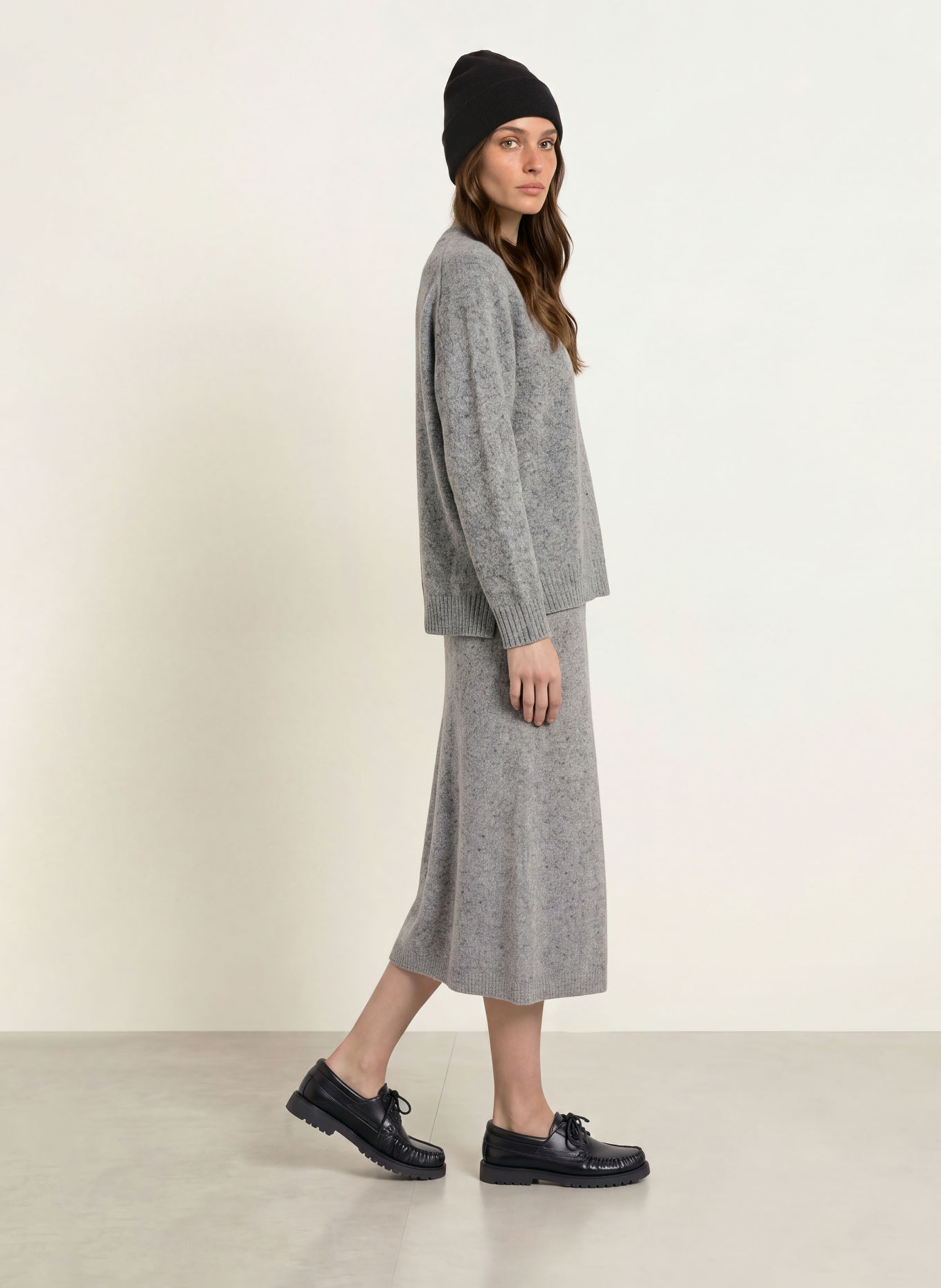 WEEKEND Max Mara Strickrock ALOA: GRAU