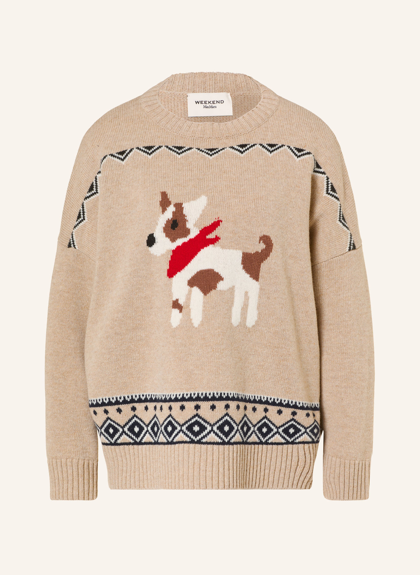 WEEKEND Max Mara PAVIDI Sweater: CAMEL / BROWN / WHITE