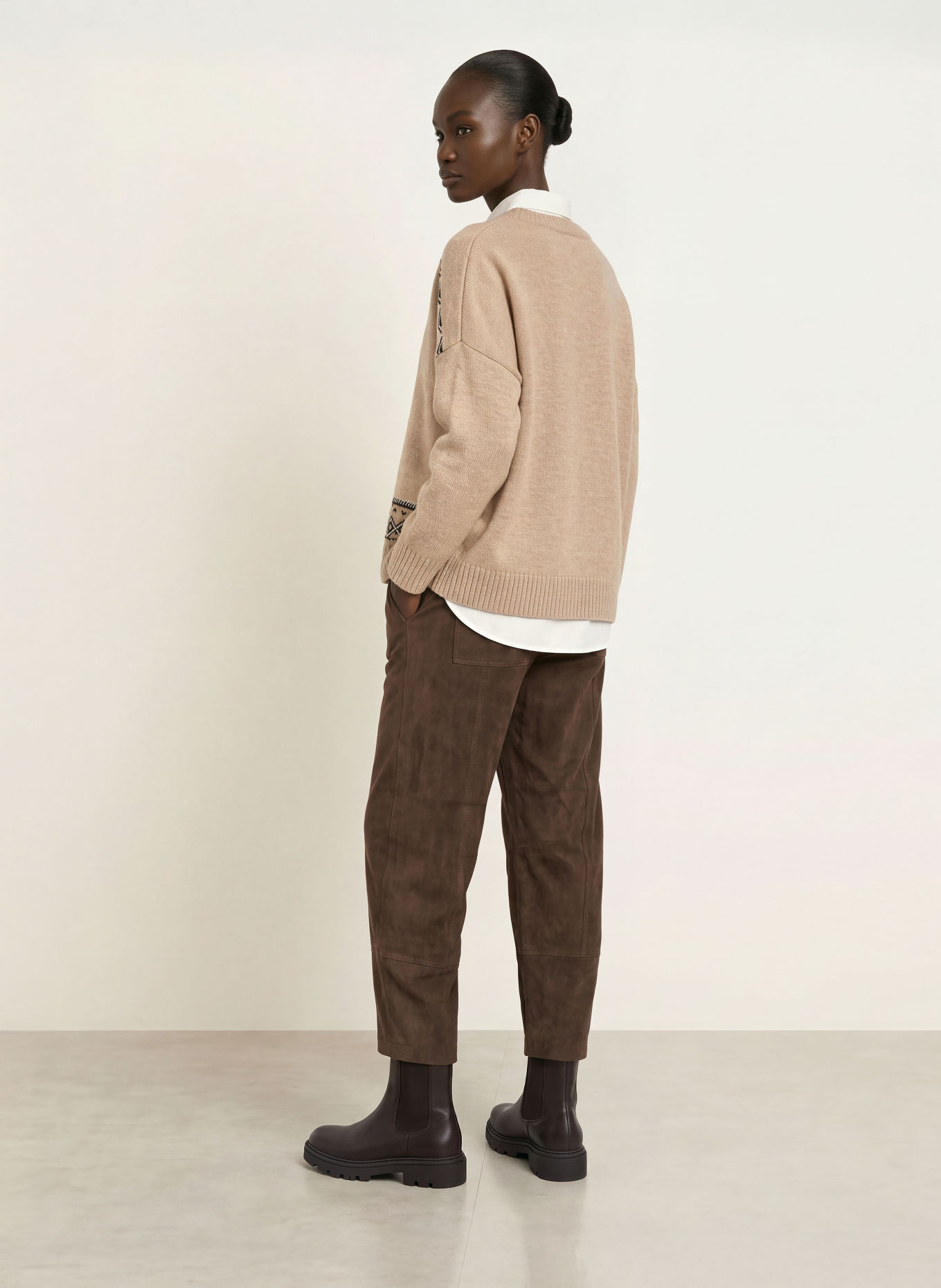 WEEKEND Max Mara PAVIDI Sweater: CAMEL / BROWN / WHITE