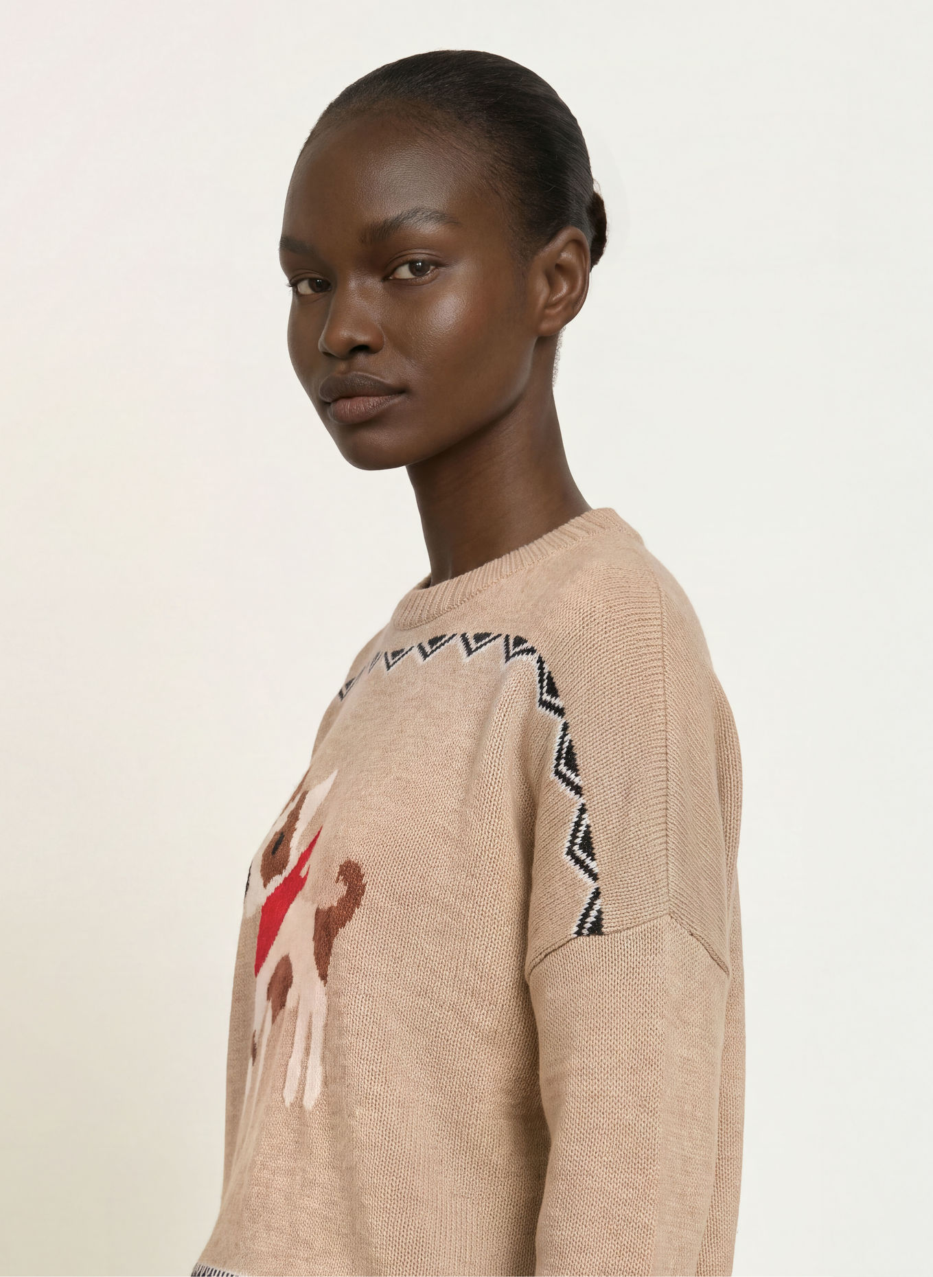 WEEKEND Max Mara PAVIDI Sweater: CAMEL / BROWN / WHITE