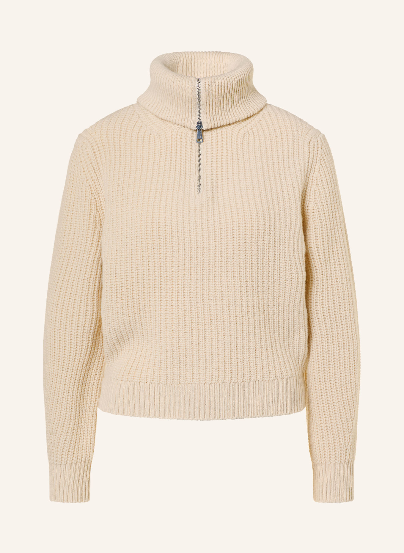 WEEKEND Max Mara LASER Half-zip sweater: CREAM