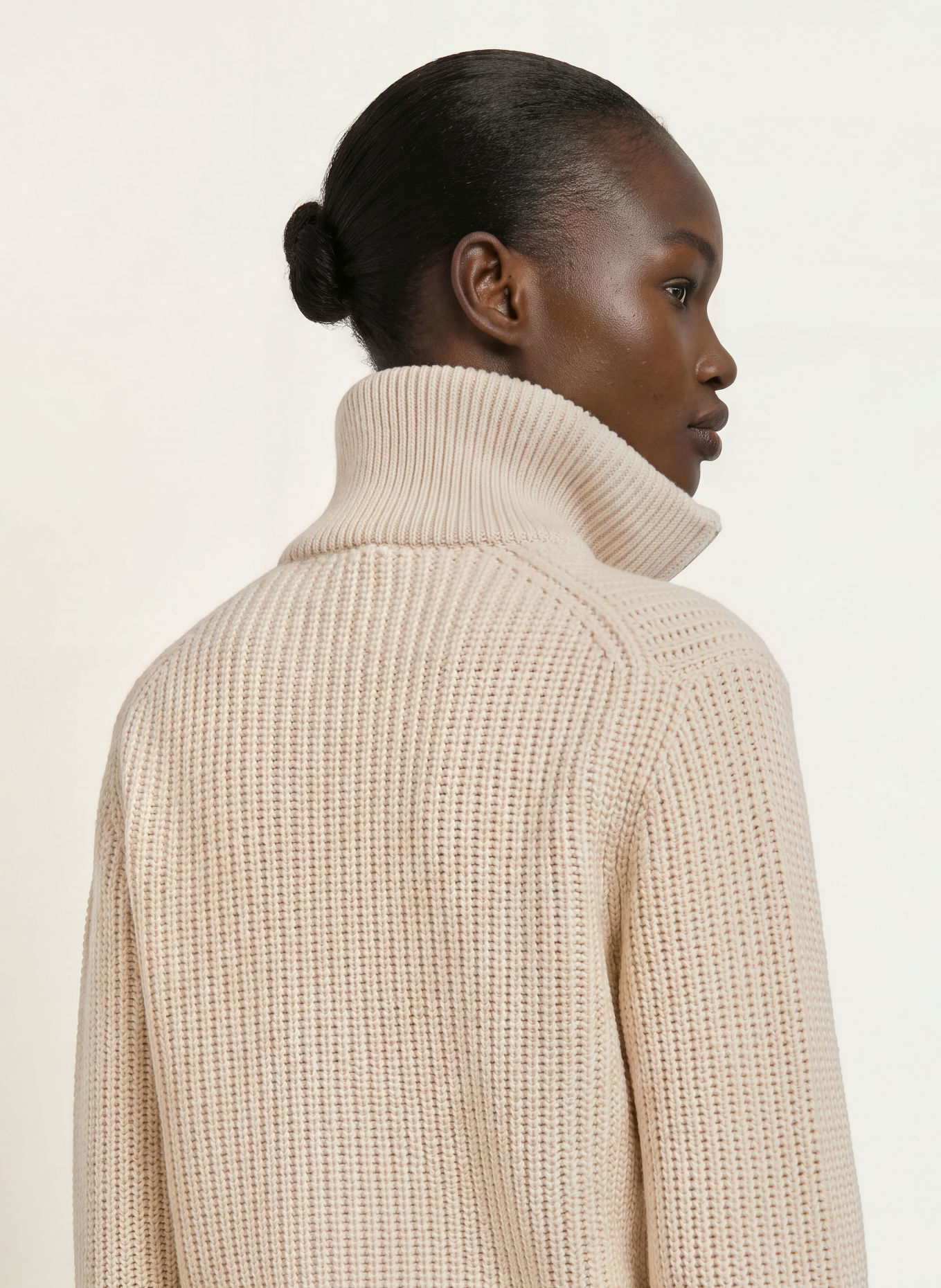 WEEKEND Max Mara LASER Half-zip sweater: CREAM