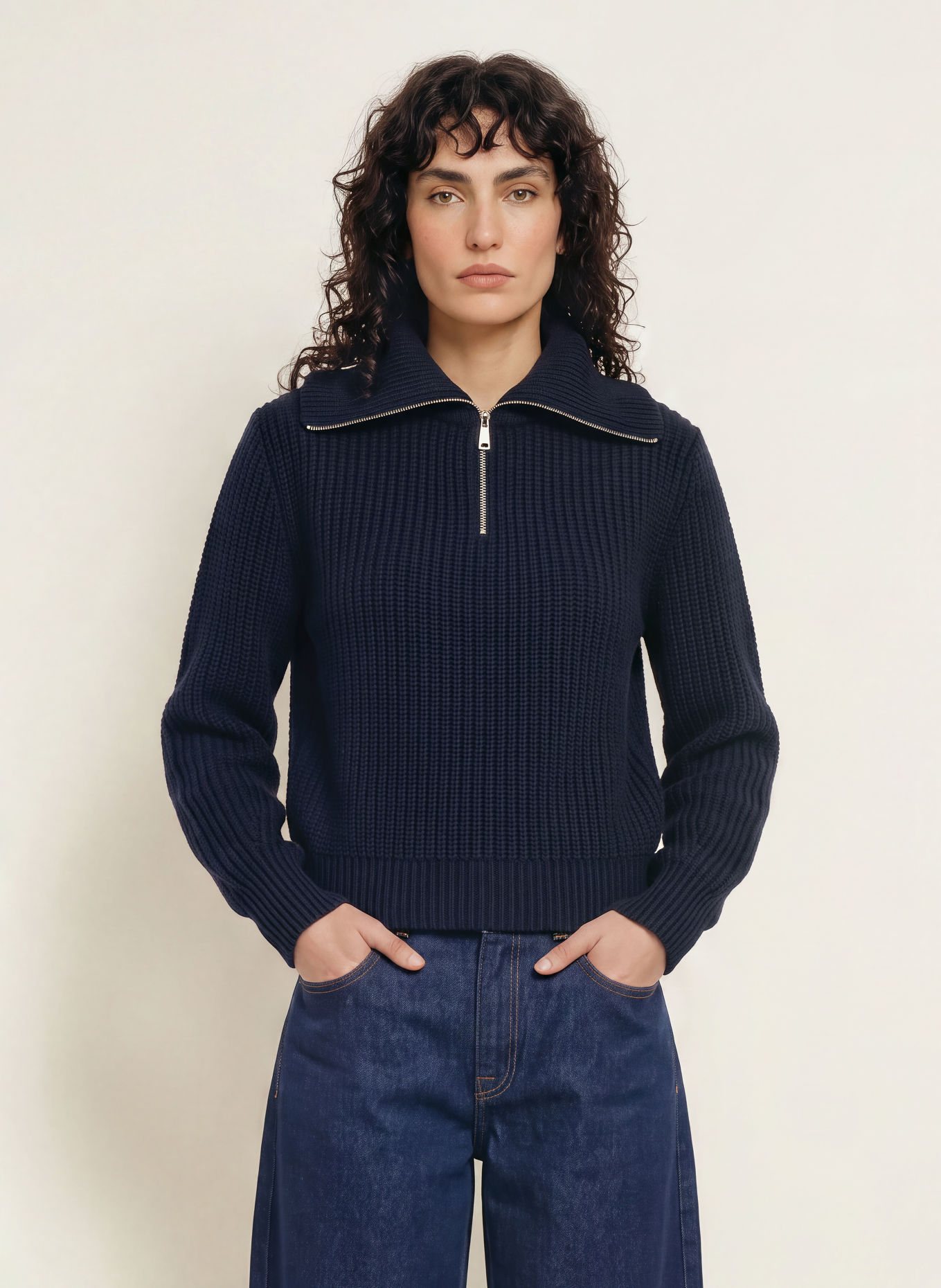 WEEKEND Max Mara Schipperstruien LASER: DONKERBLAUW