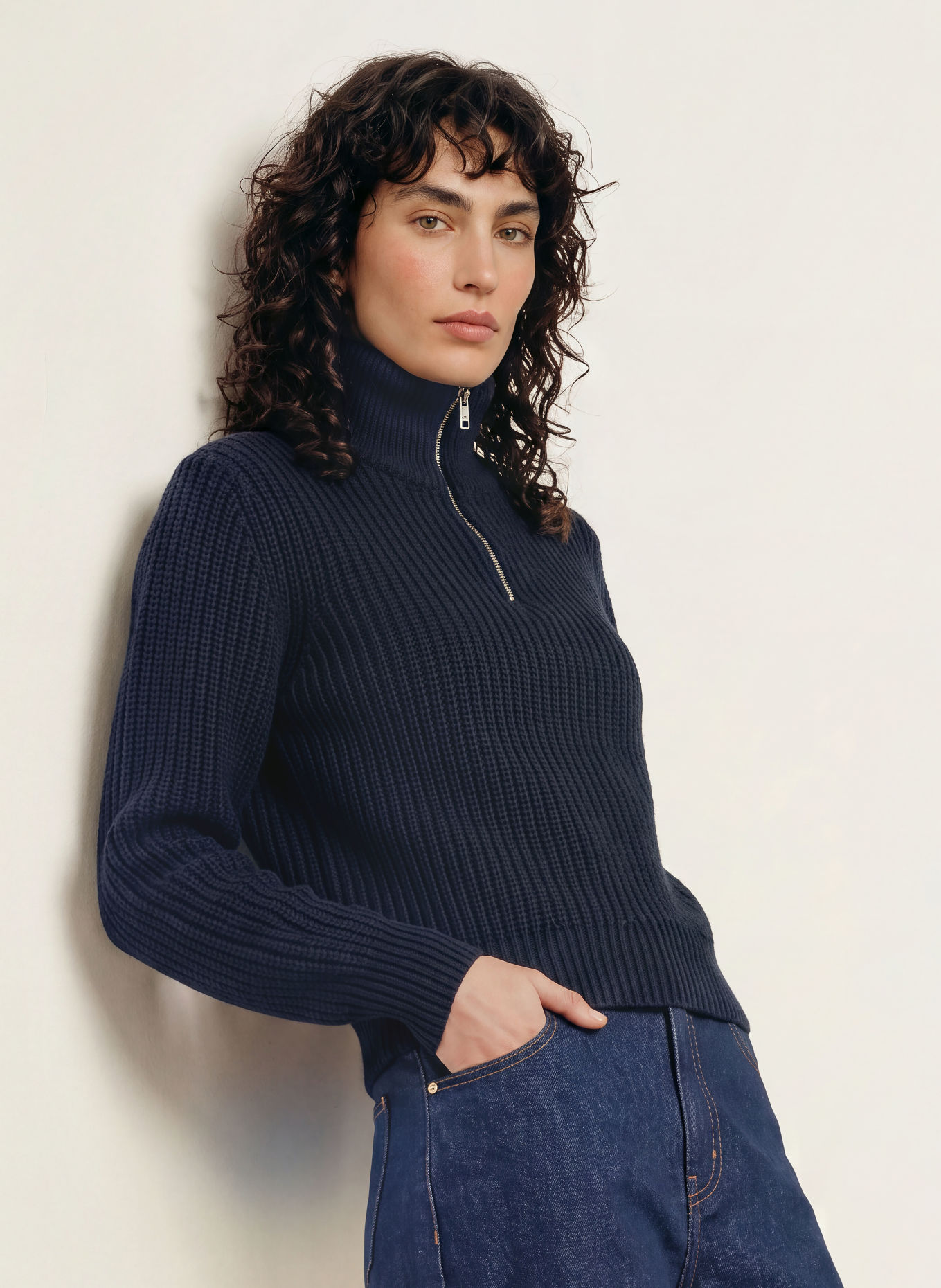 WEEKEND Max Mara Schipperstruien LASER: DONKERBLAUW