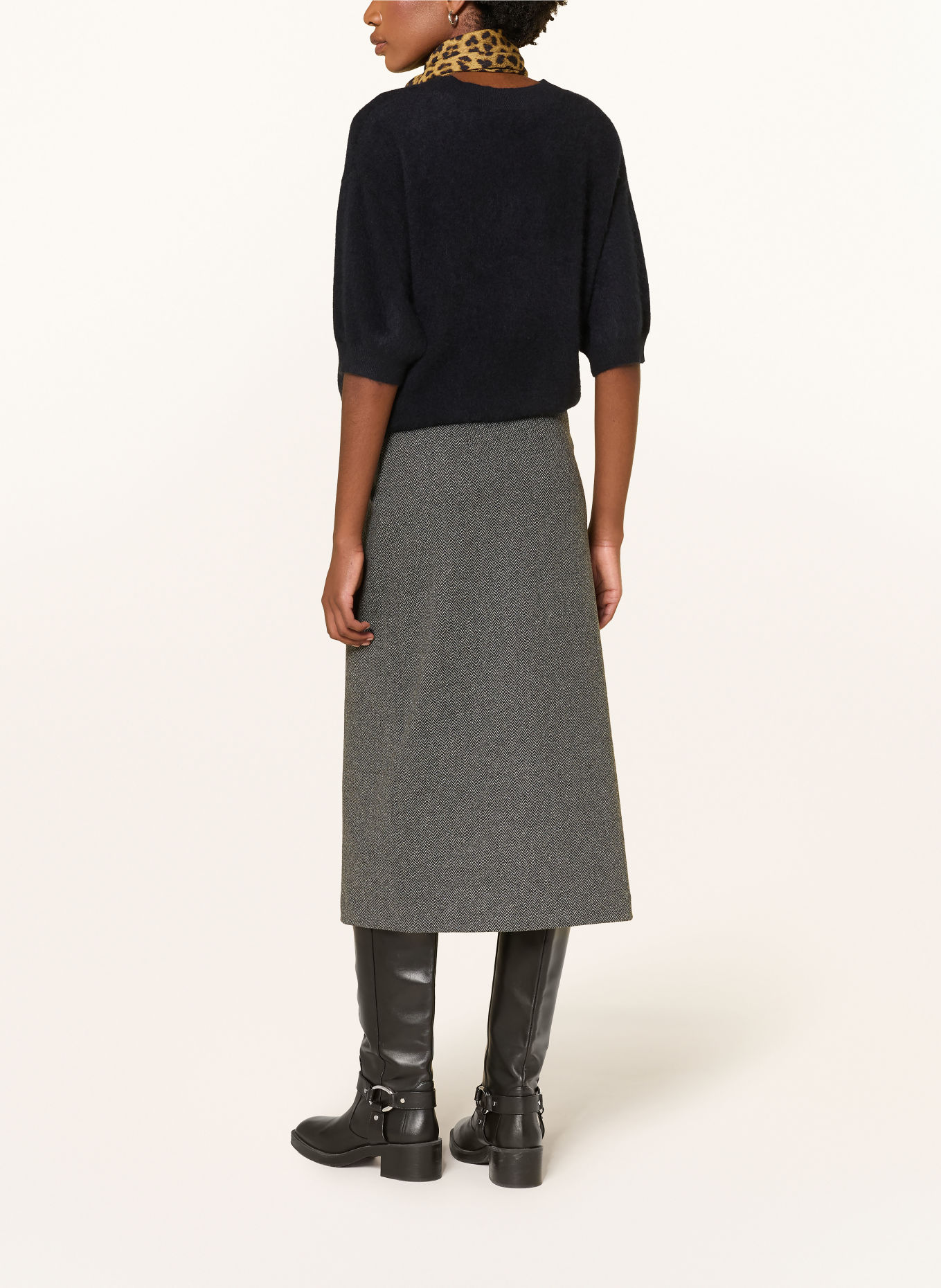 WEEKEND Max Mara PETALI-nederdel i viklingslook: MØRKEGRÅ