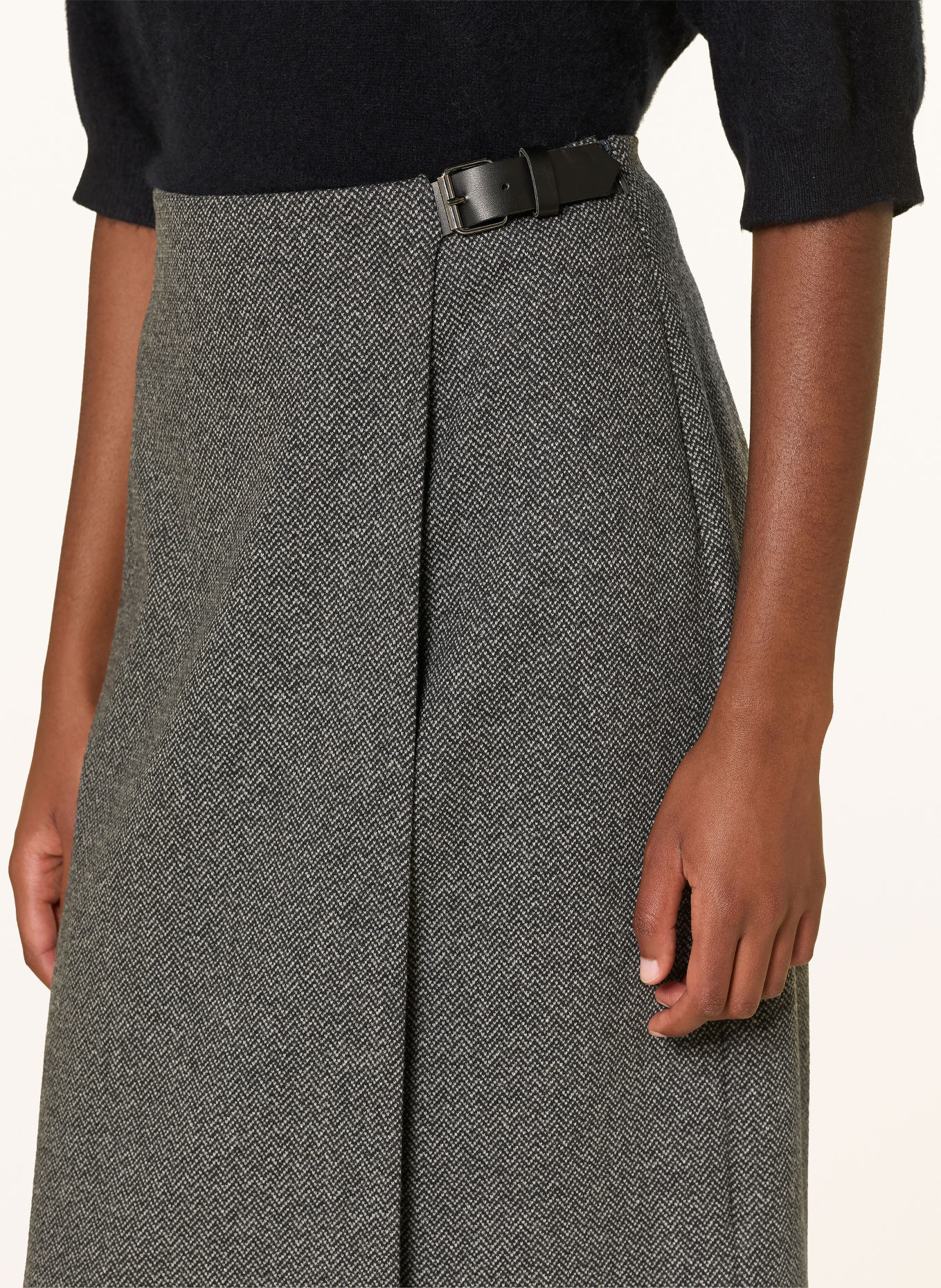WEEKEND Max Mara PETALI-nederdel i viklingslook: MØRKEGRÅ