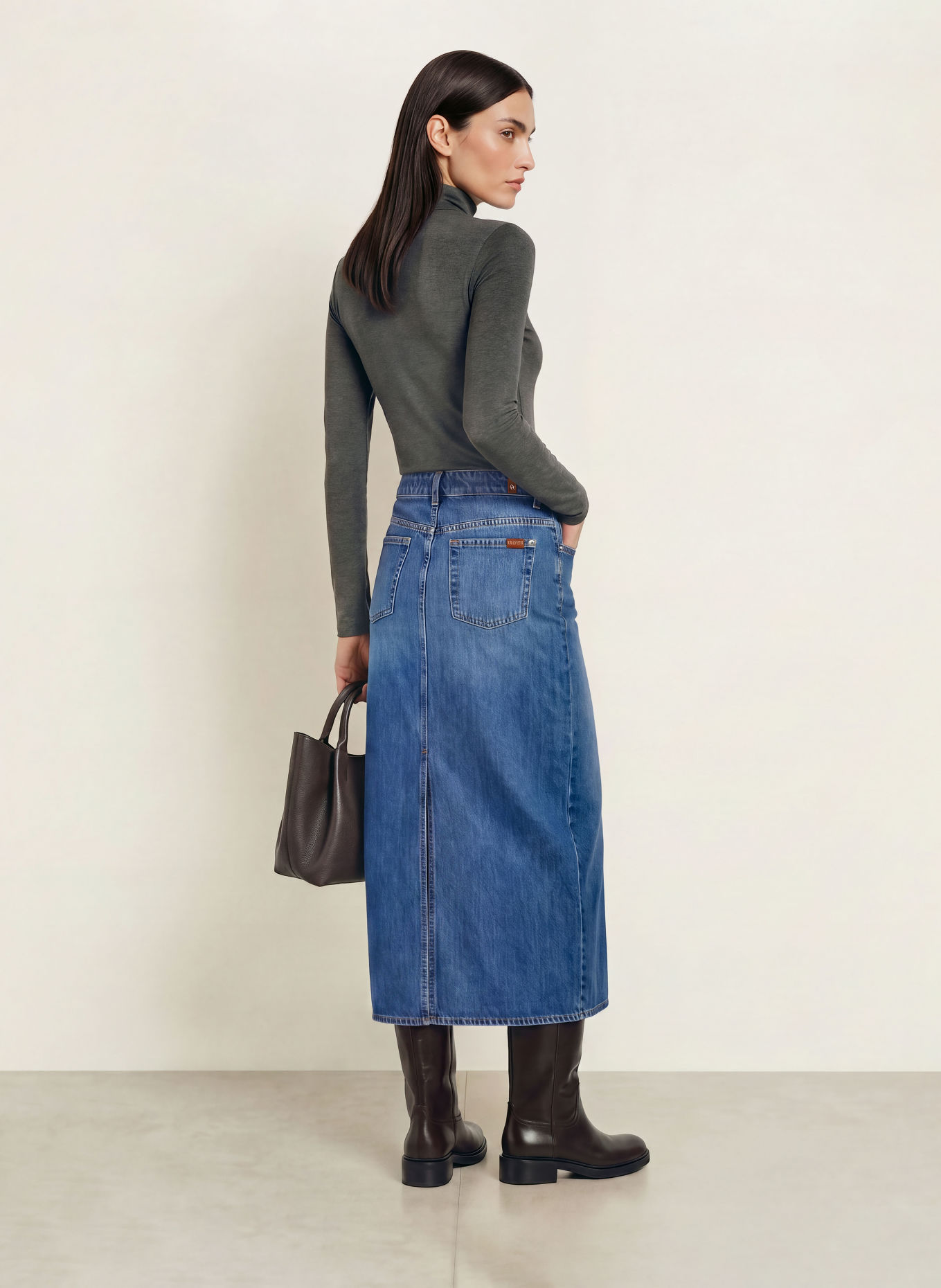WEEKEND Max Mara MULTIF Turtleneck top: DARK GRAY