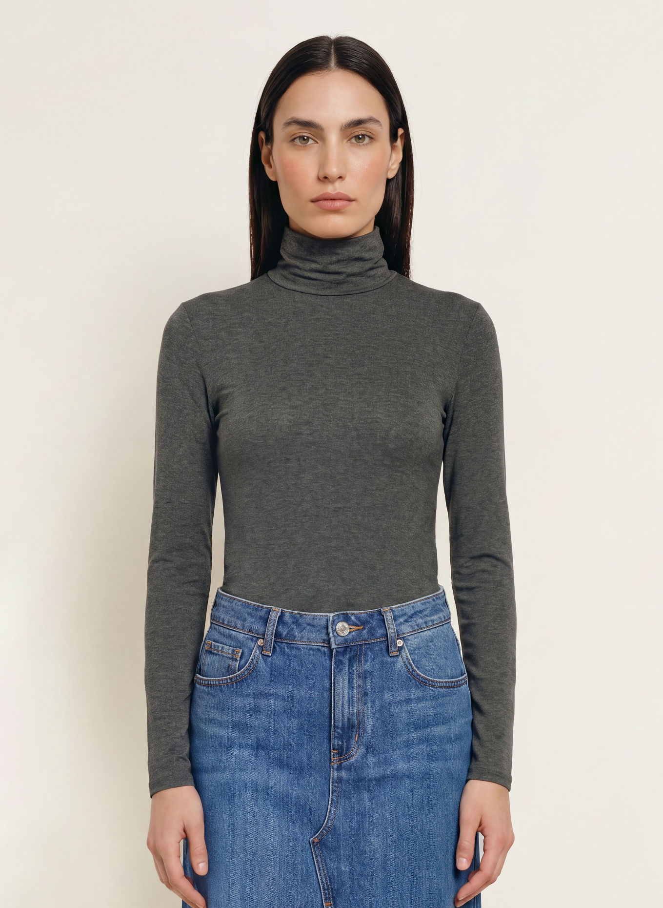 WEEKEND Max Mara MULTIF Turtleneck top: DARK GRAY