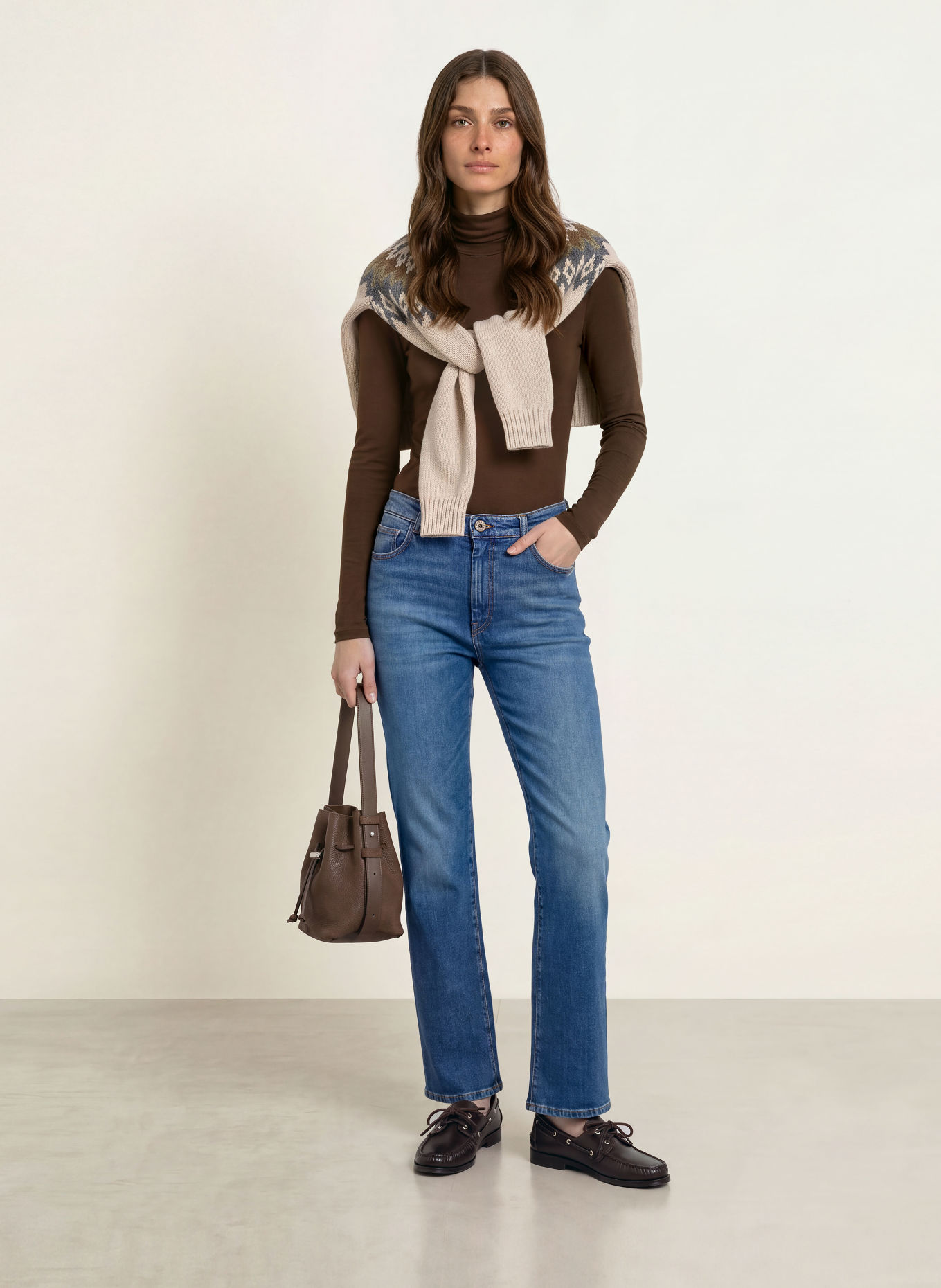 WEEKEND Max Mara Rollkragenshirt MULTIF: DUNKELBRAUN