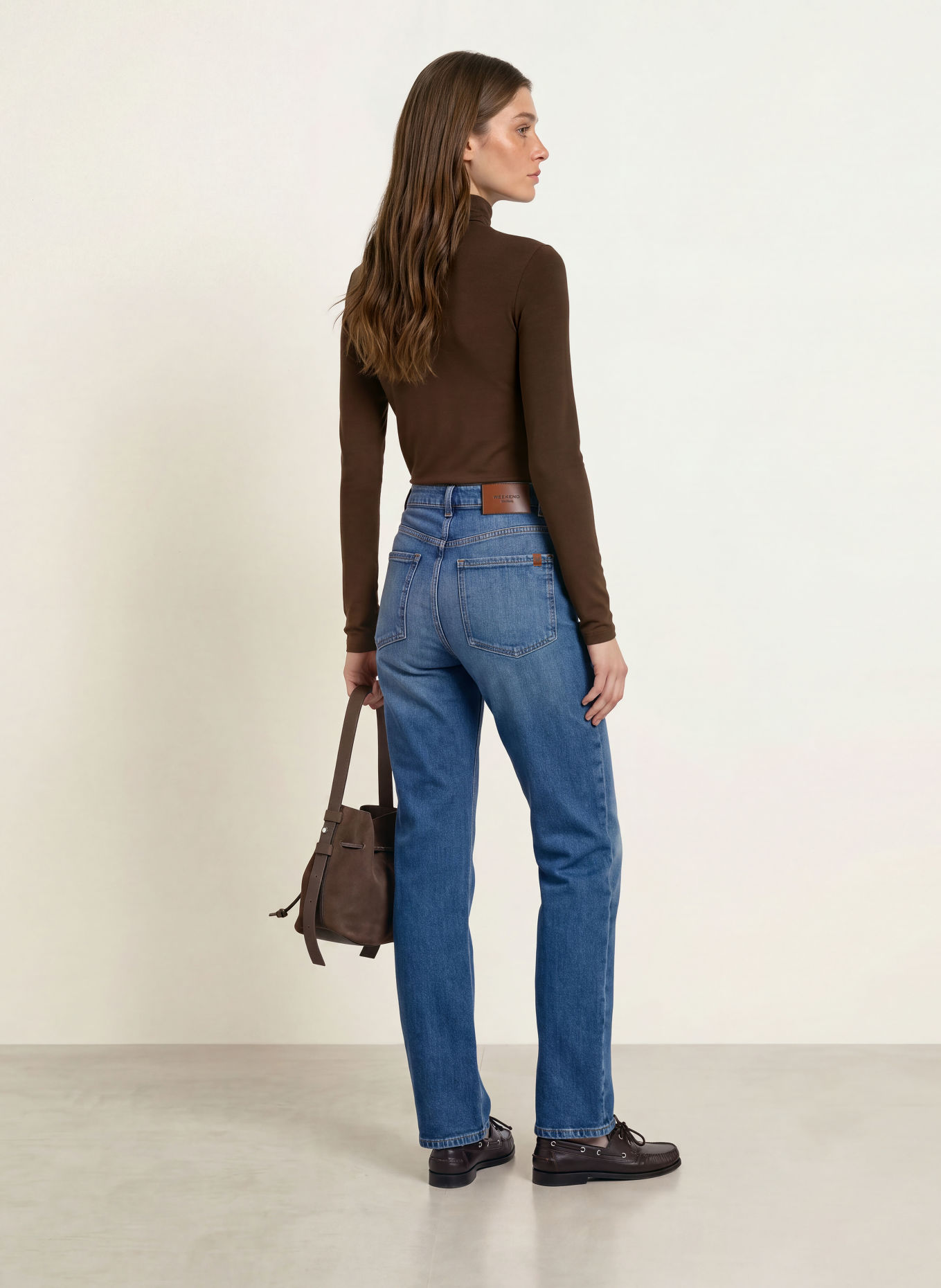 WEEKEND Max Mara Rollkragenshirt MULTIF: DUNKELBRAUN