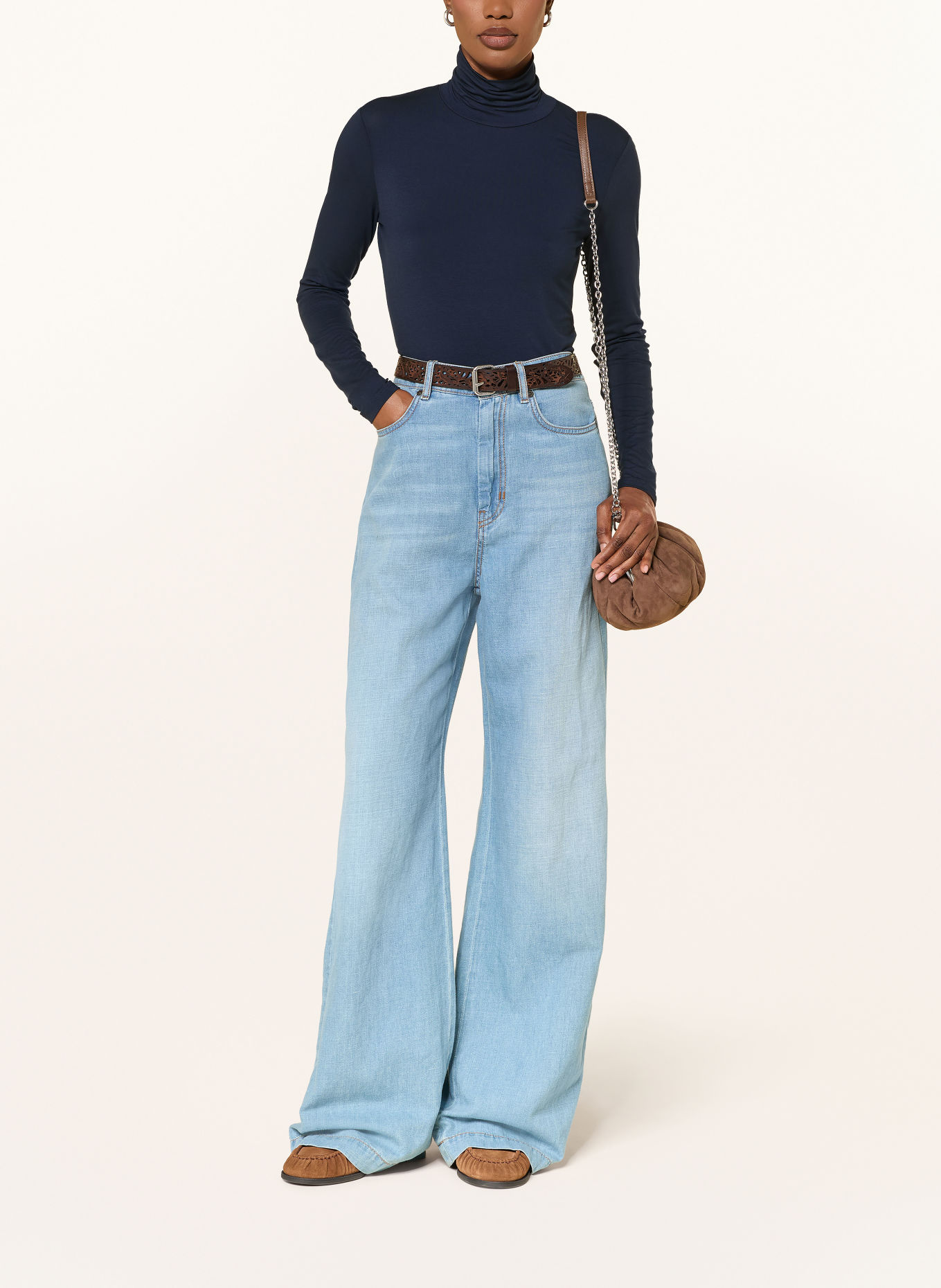 WEEKEND Max Mara Colshirt MULTIF: DONKERBLAUW