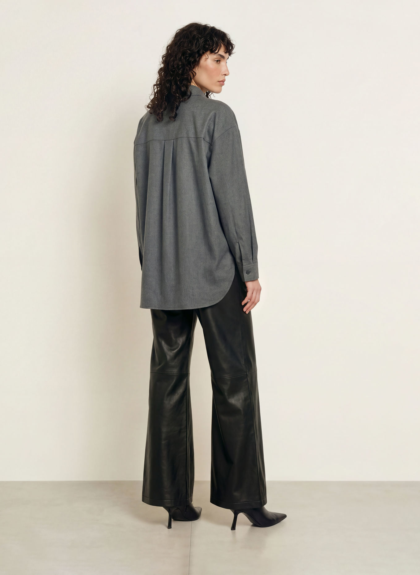 ROSSI Chemisier oversize SIYAN: GRIS FONCÉ