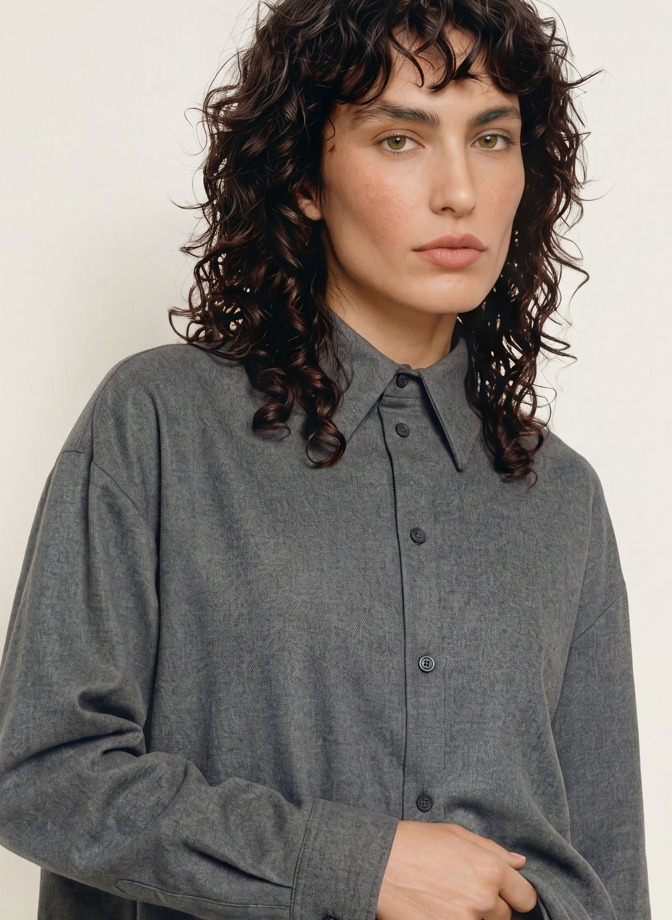 ROSSI Chemisier oversize SIYAN: GRIS FONCÉ
