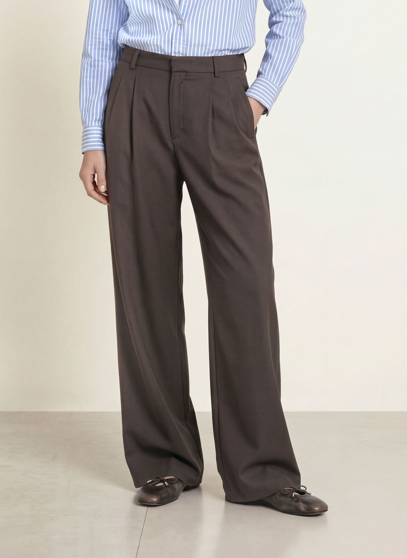 ROSSI Marlene-broek ZEYN: MARRON FONCÉ