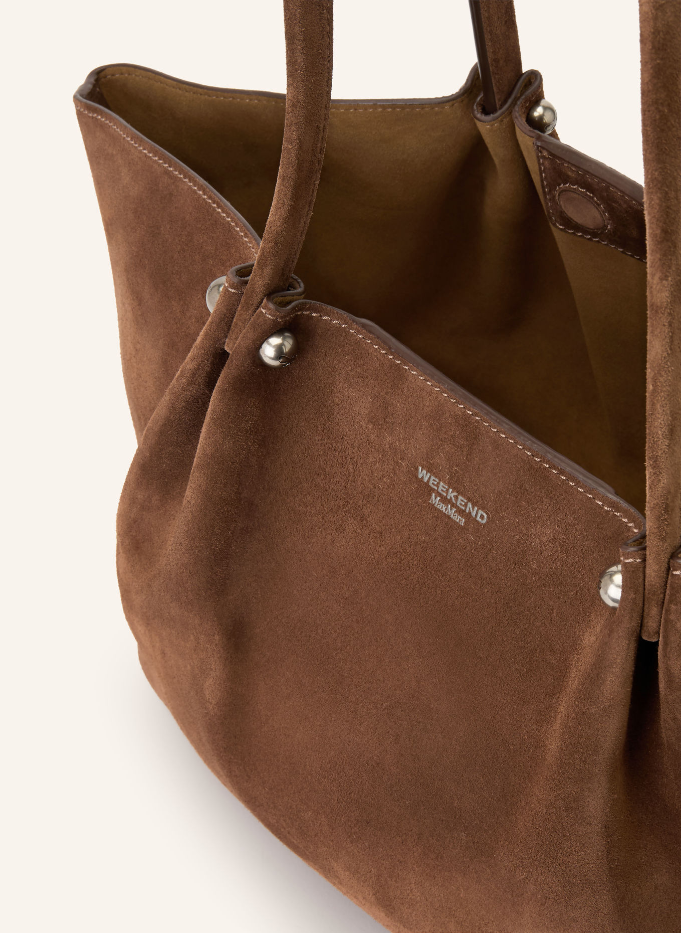 WEEKEND Max Mara Sac cabas PESI avec pochette: MARRON FONCÉ