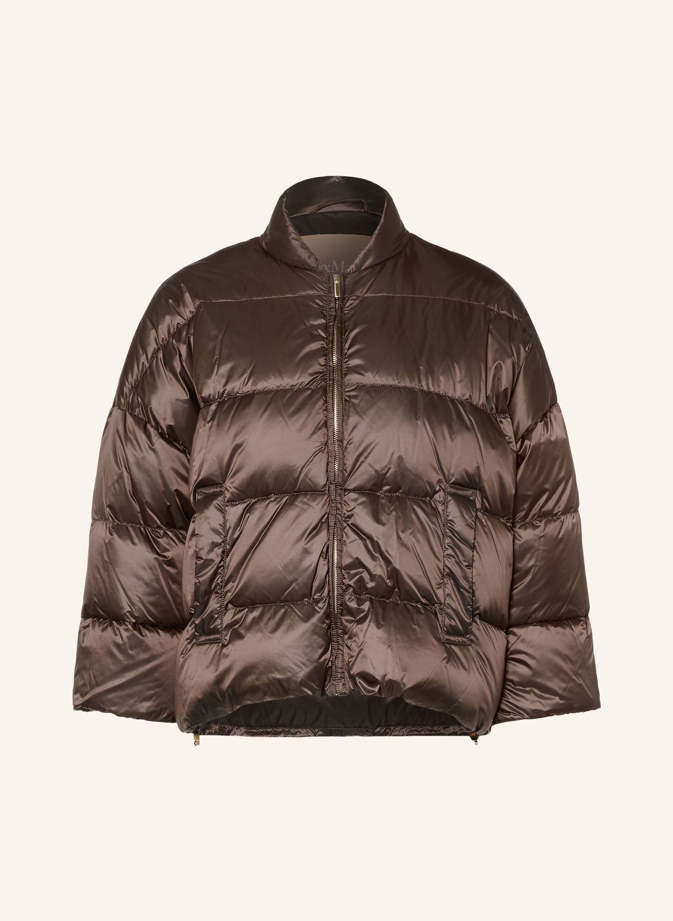 Max Mara The Cube Daunenjacke MERINGA mit 3/4-Arm: DUNKELBRAUN
