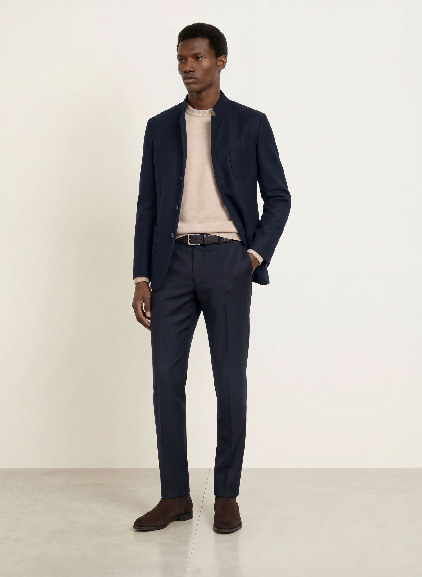 windsor. Jacka TESSO Shaped Fit: MÖRKBLÅ