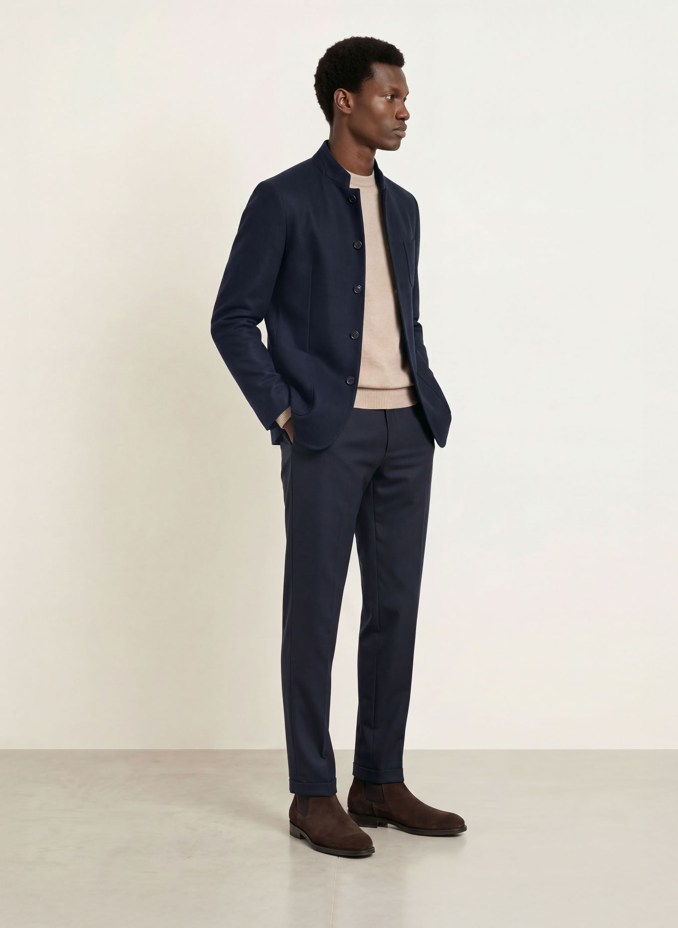 windsor. Jacka TESSO Shaped Fit: MÖRKBLÅ