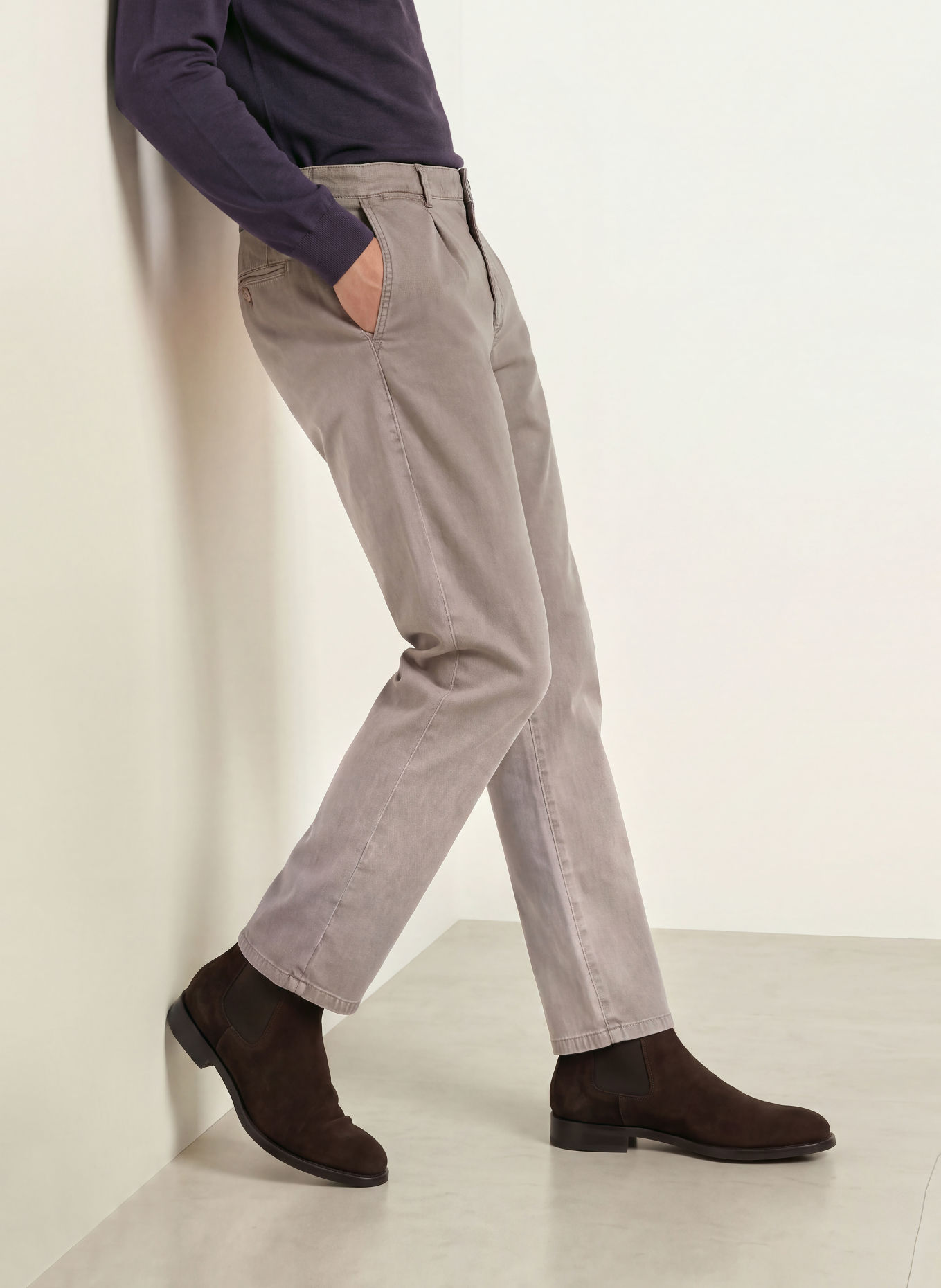 windsor. Pantalon Chino CINO coupe slim: TAUPE