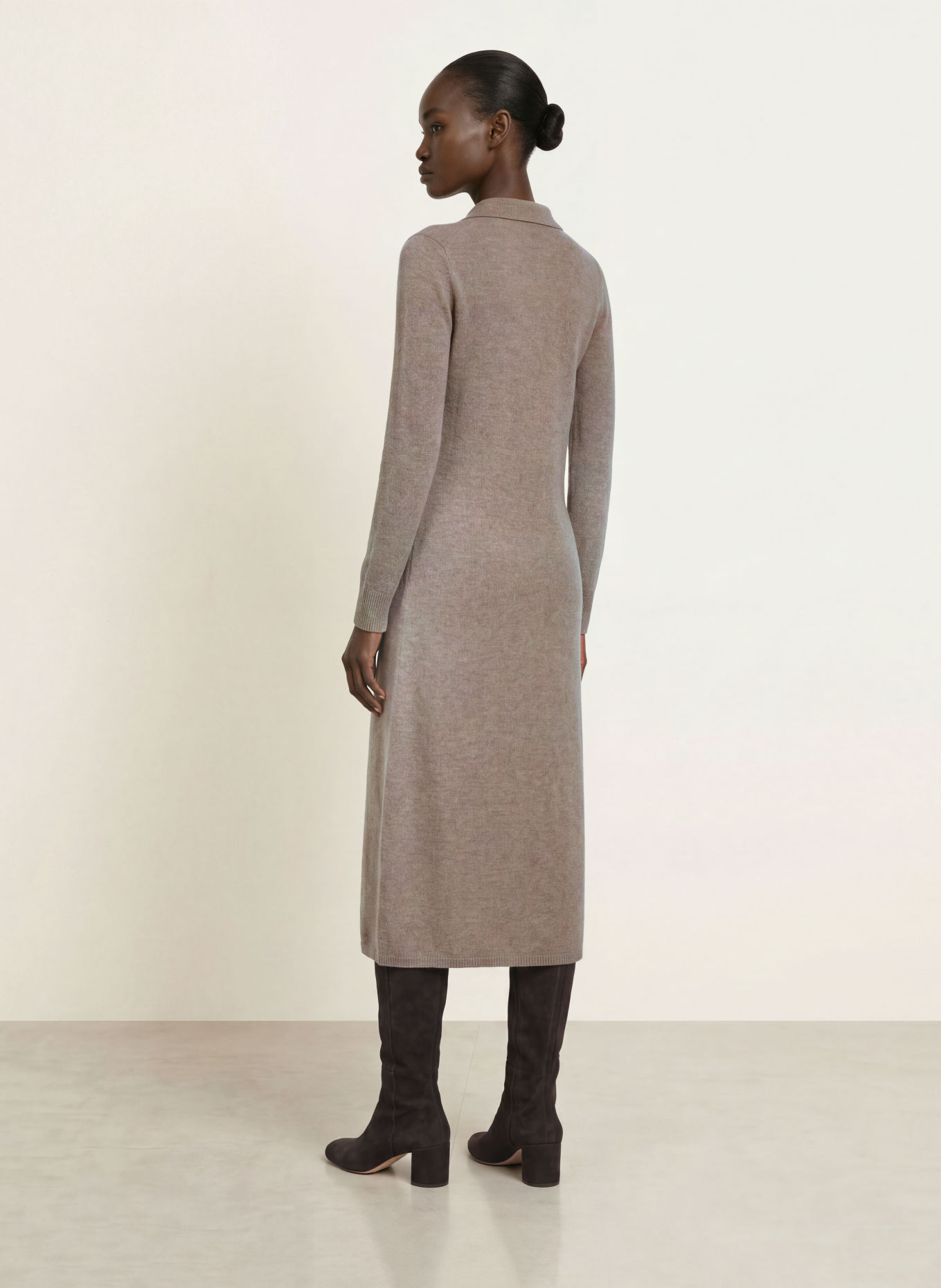 S Max Mara ONORE Knit Dress: LIGHT BROWN