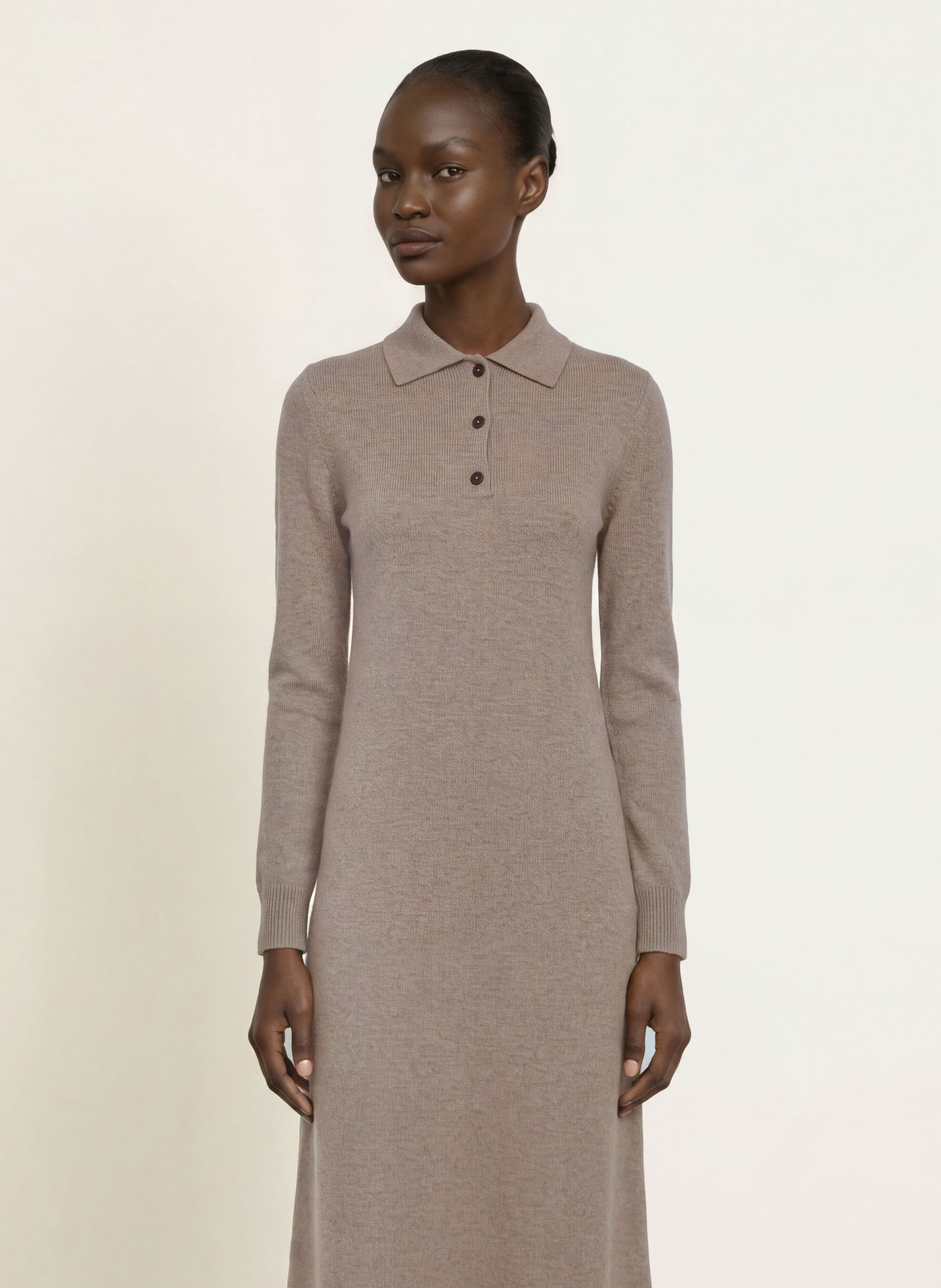 S Max Mara ONORE Knit Dress: LIGHT BROWN