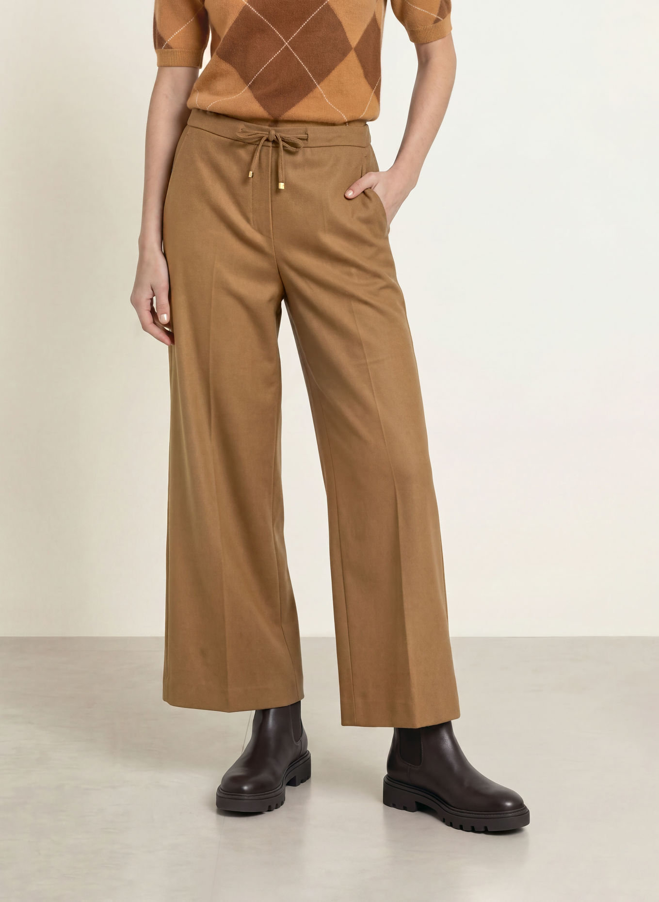 S Max Mara Marlene-broek FLORIA: COGNAC
