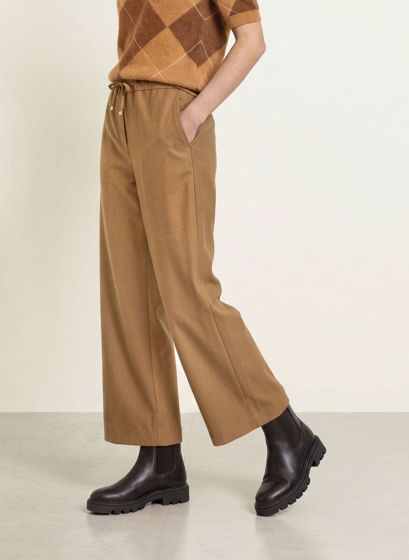 S Max Mara Marlene-broek FLORIA: COGNAC