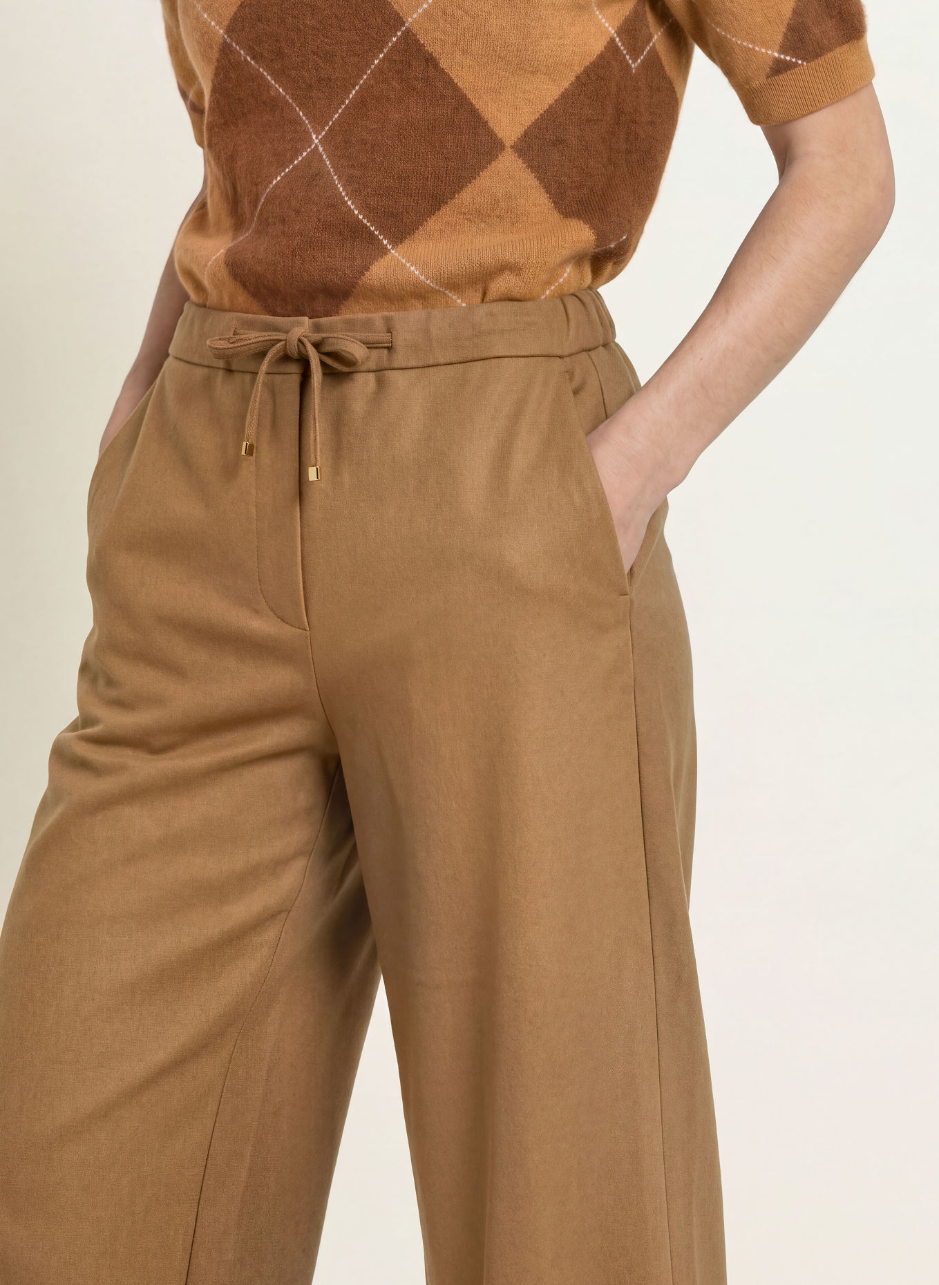 S Max Mara Marlene-broek FLORIA: COGNAC