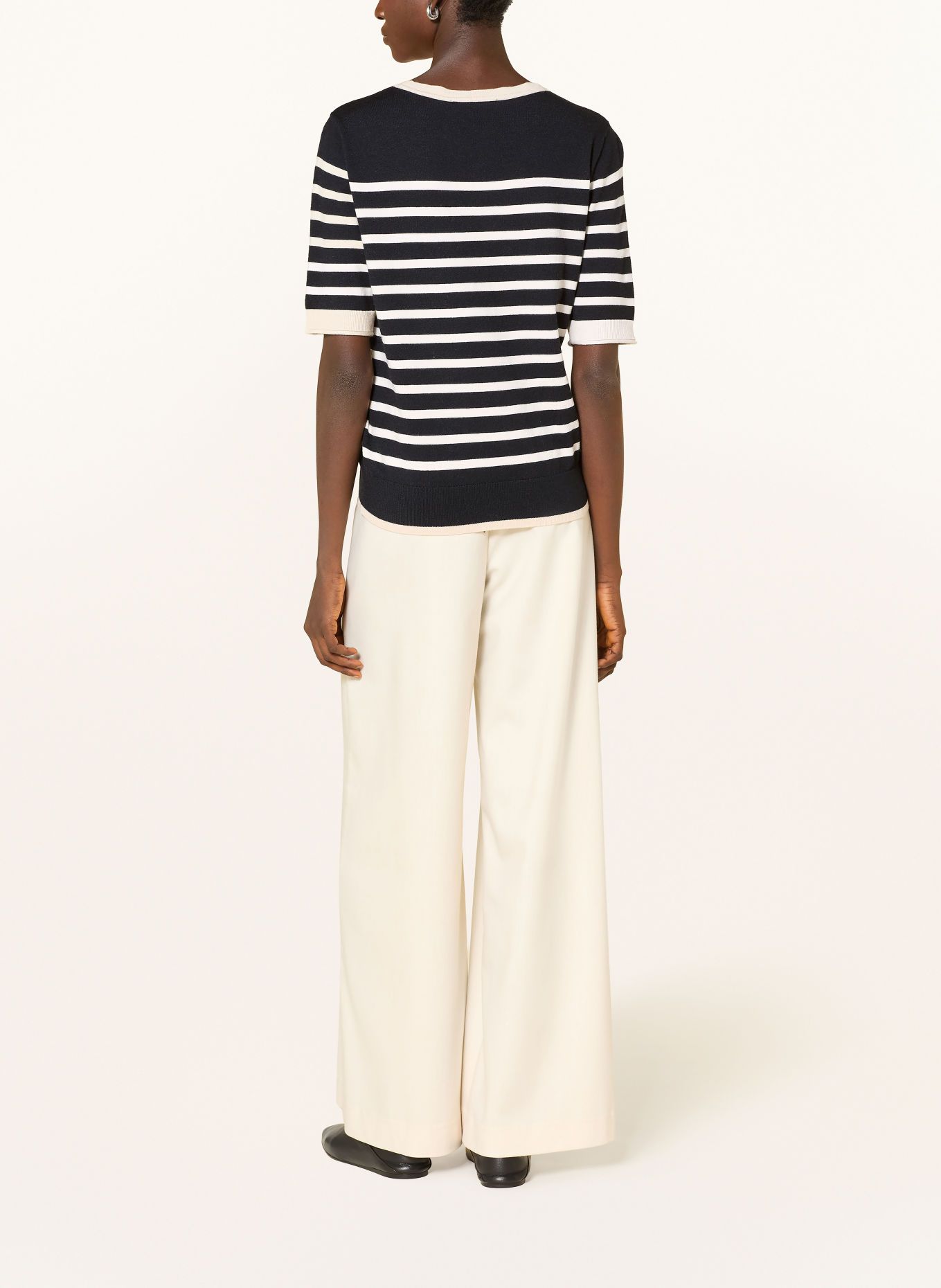 Betty Barclay Knit shirt: BLACK / BEIGE