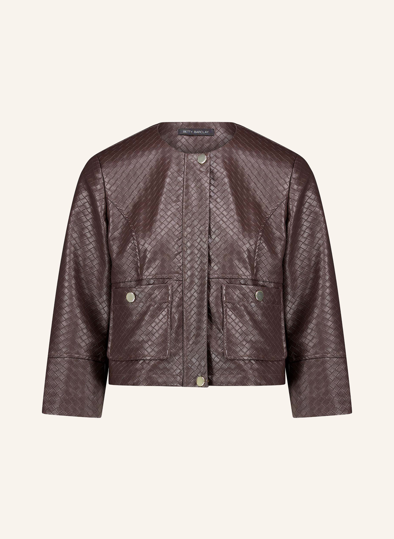 Betty Barclay Veste aspect cuir: MARRON FONCÉ