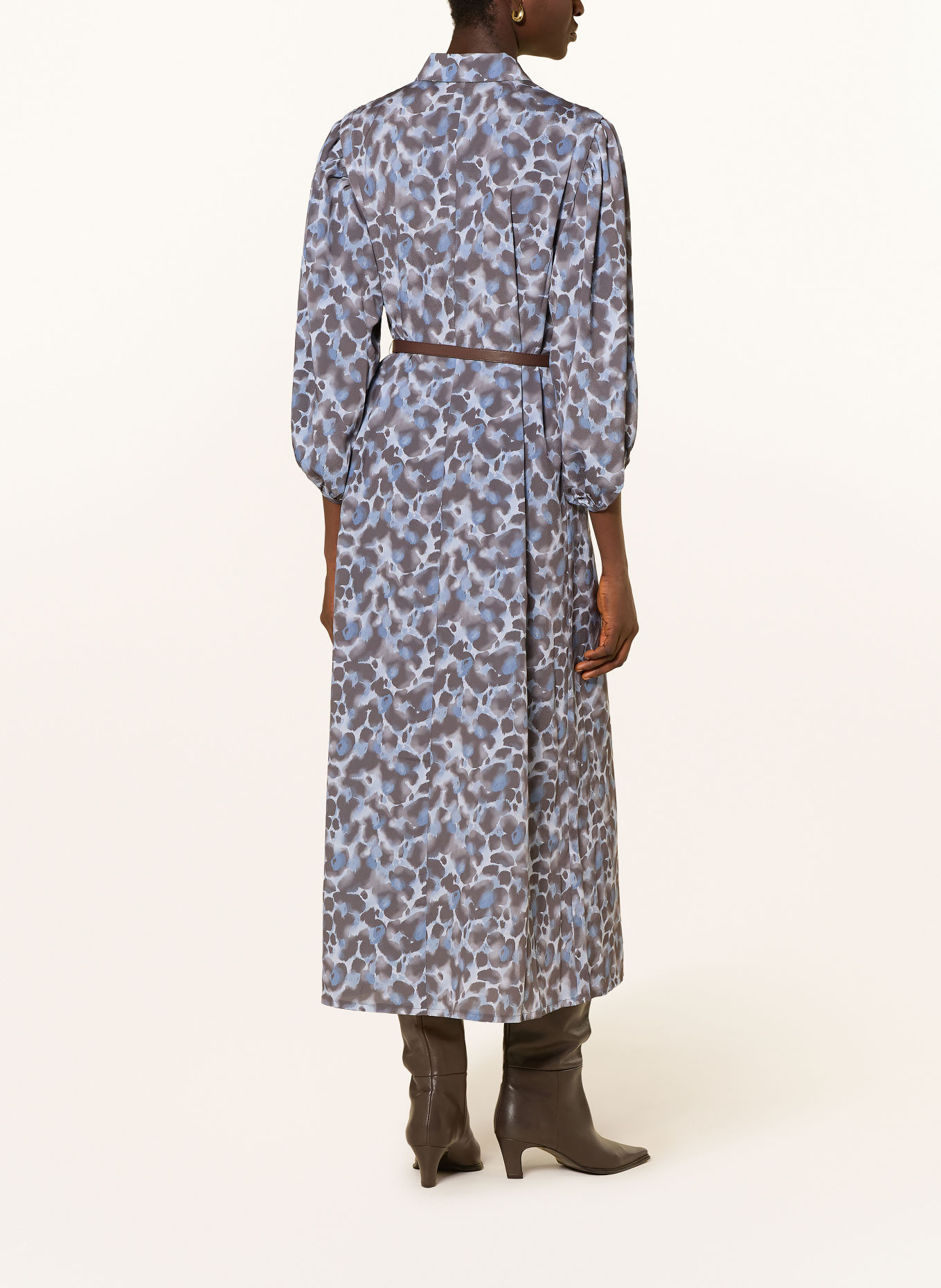 Betty Barclay Hemdblusenkleid mit 3/4-Arm: HELLBLAU / GRAU