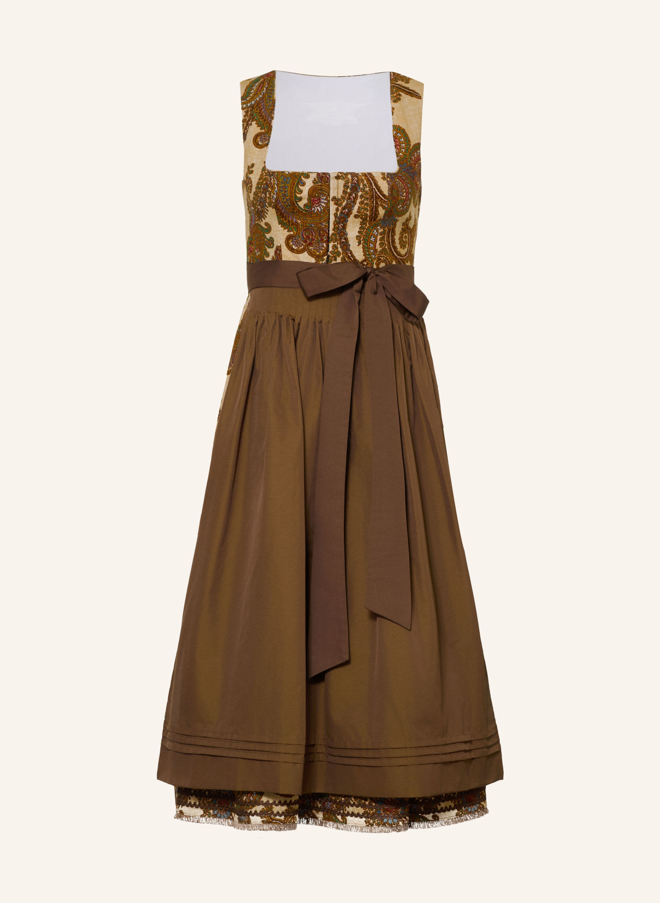 SPORTALM Dirndl: HELLBRAUN / DUNKELBRAUN / ROT