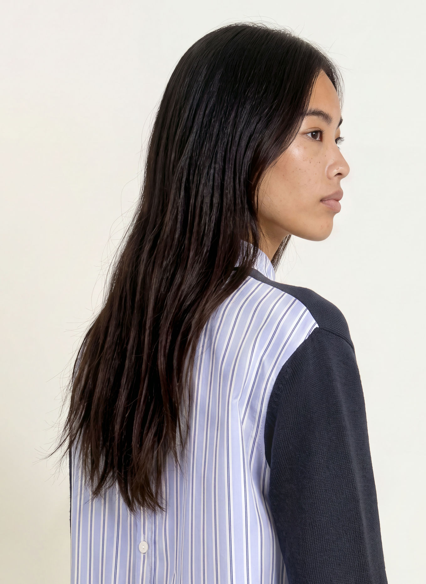 MAX & Co. Sweter LUSSO z mieszanki materiałów: GRANATOWY / JASNONIEBIESKI / BIAŁY