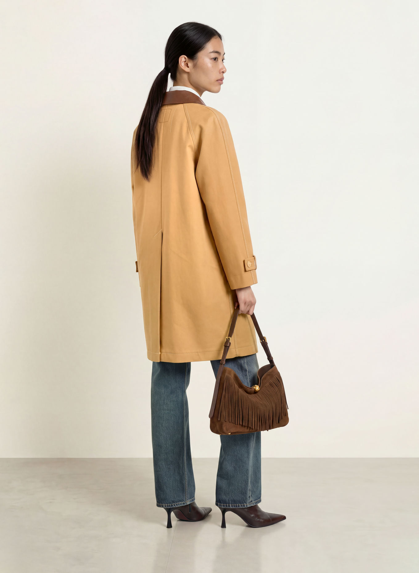 MAX & Co. Mantel PRIMO: COGNAC / MARRON FONCÉ