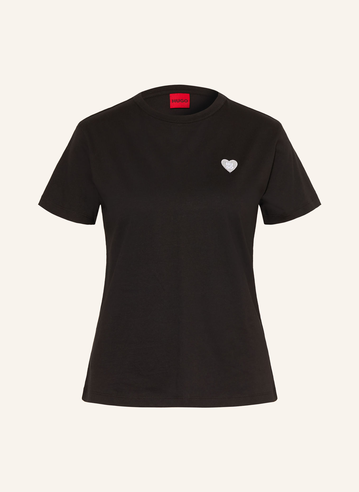 HUGO T-shirt DAMACIA: SVART