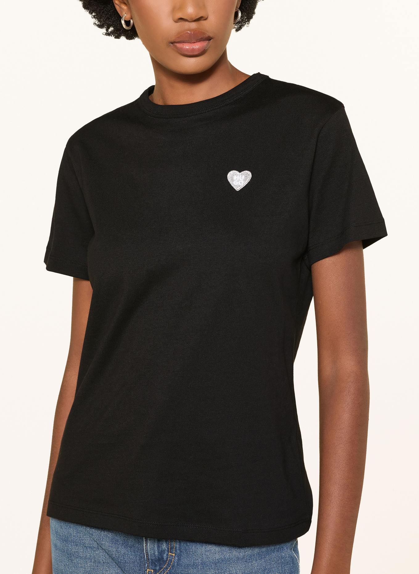 HUGO T-shirt DAMACIA: SVART
