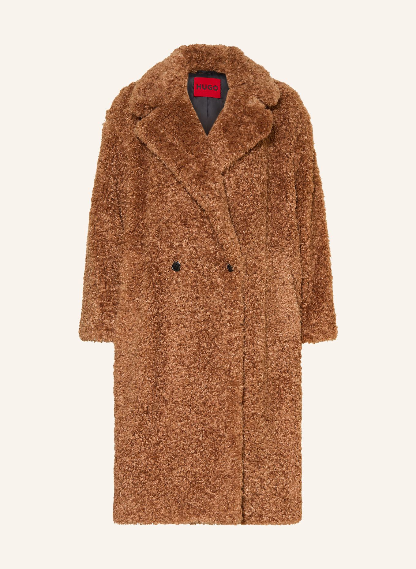 HUGO Teddybontmantel MALITE-1: COGNAC