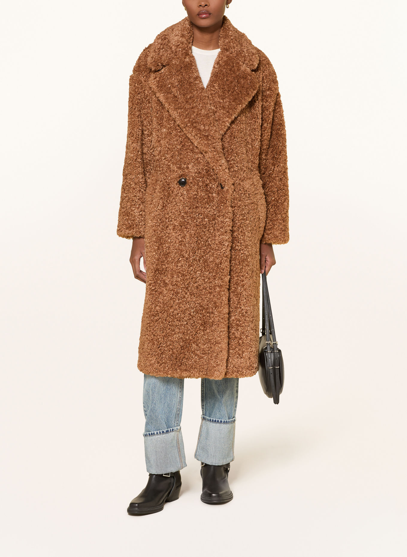 HUGO Teddybontmantel MALITE-1: COGNAC
