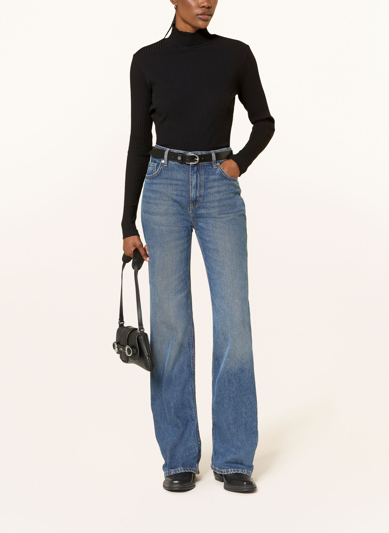 HUGO Longsleeve DRIZA: SCHWARZ
