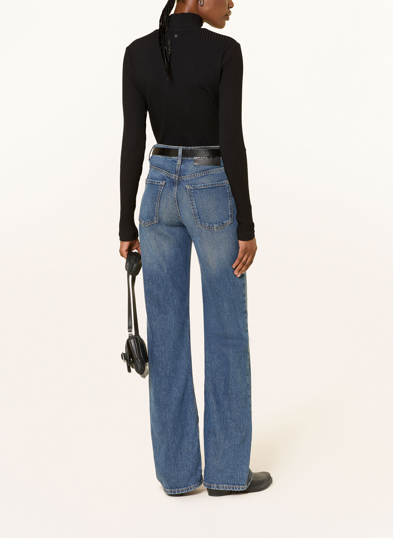 HUGO Longsleeve DRIZA: SCHWARZ