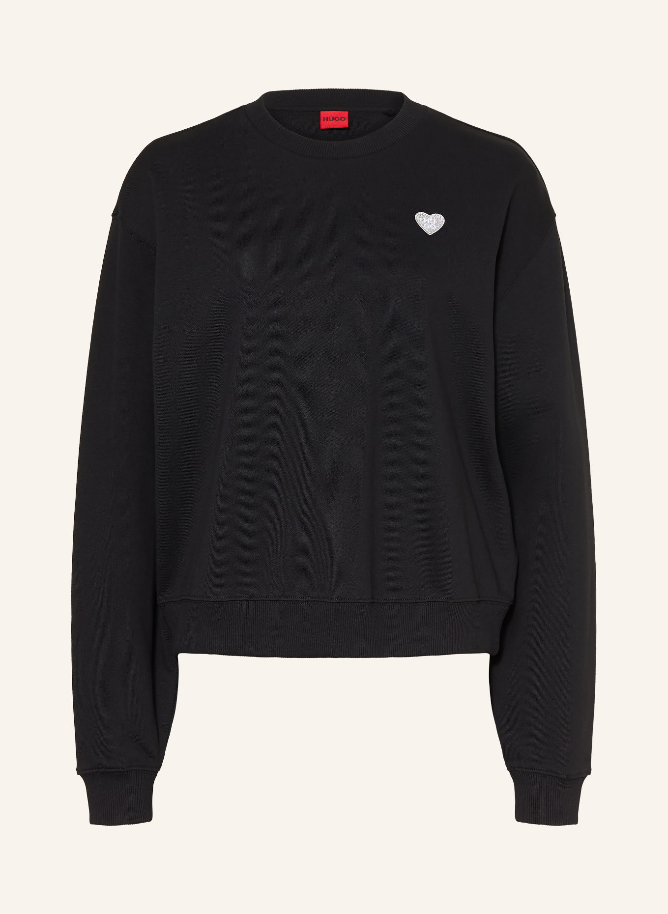 HUGO Sweatshirt DEROXINA: SCHWARZ