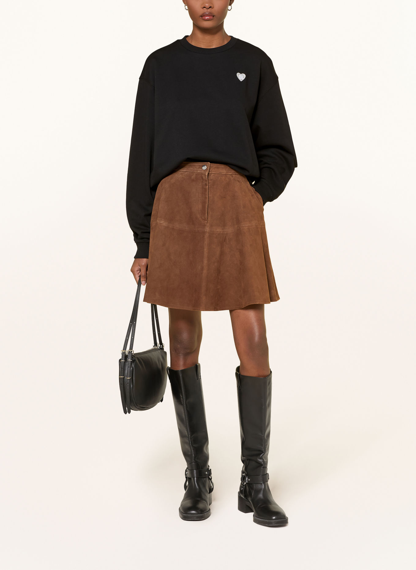 HUGO Sweatshirt DEROXINA: SCHWARZ