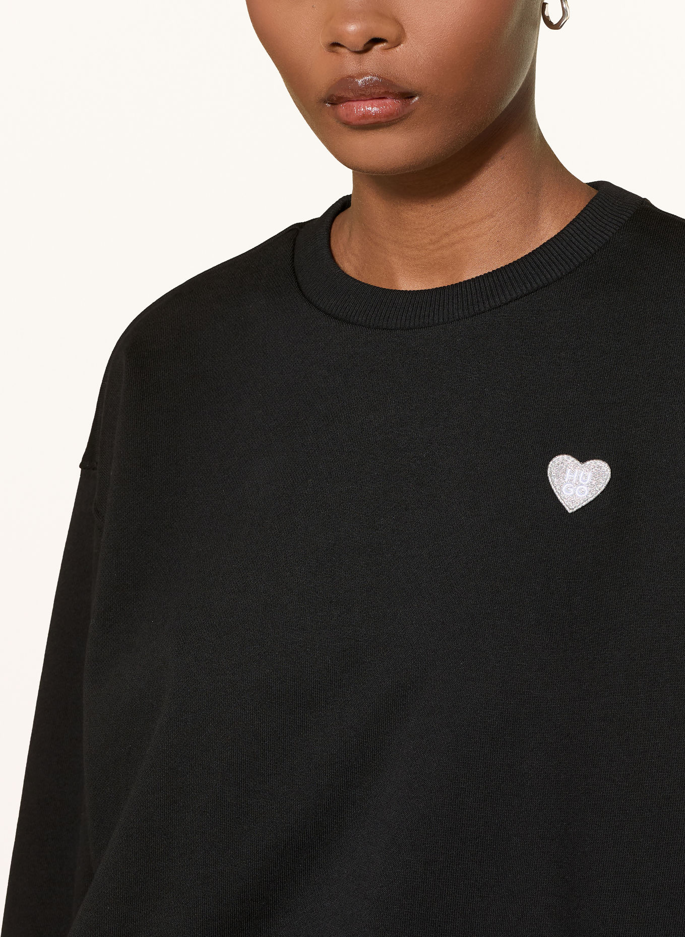 HUGO Sweatshirt DEROXINA: SCHWARZ