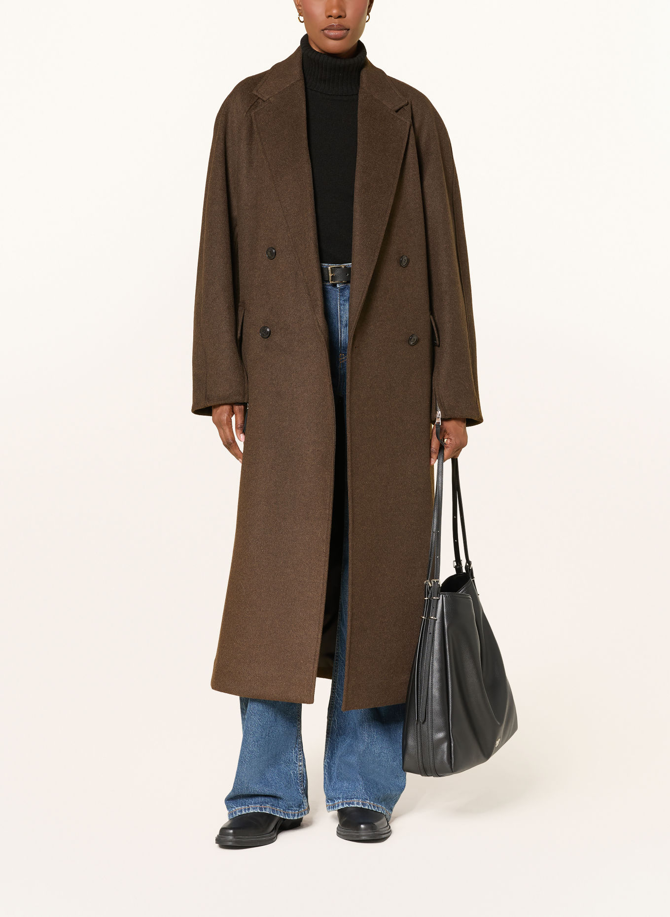 HUGO Mantel MALINI: MARRON FONCÉ