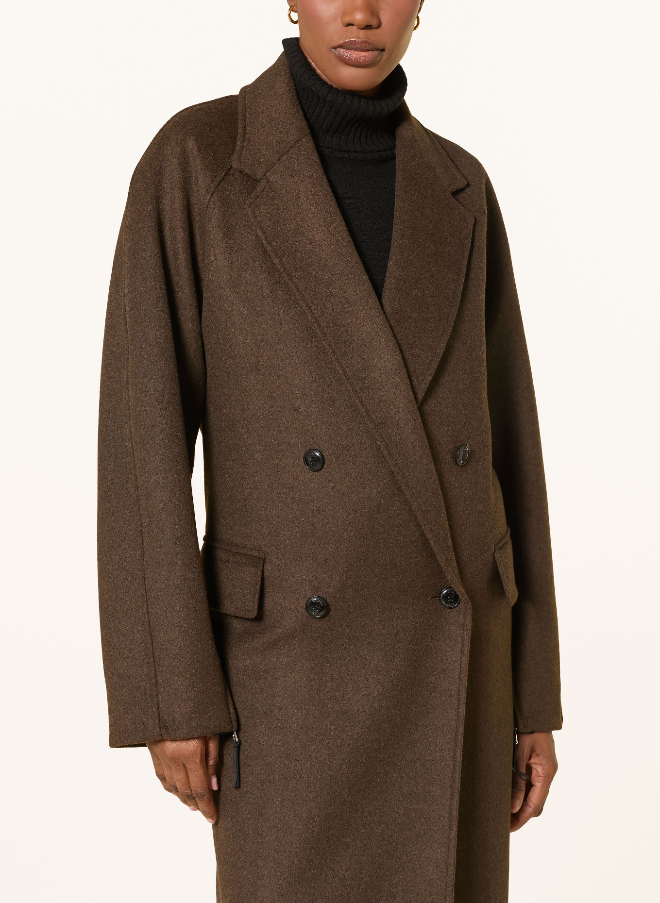HUGO Mantel MALINI: MARRON FONCÉ