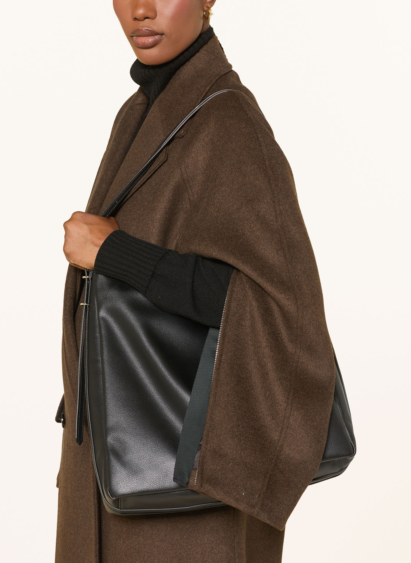 HUGO Mantel MALINI: MARRON FONCÉ