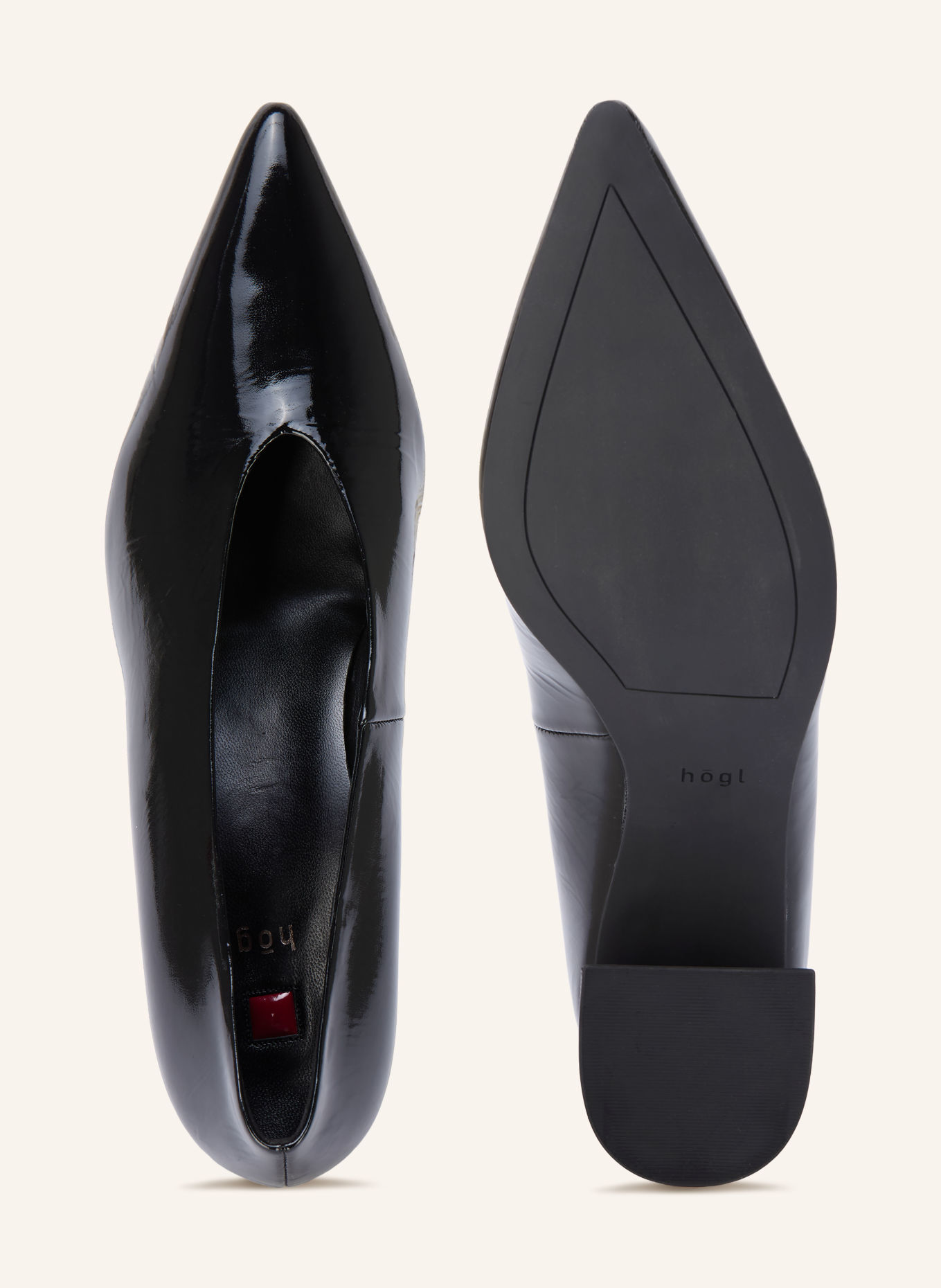 Högl Escarpins en cuir verni: NOIR