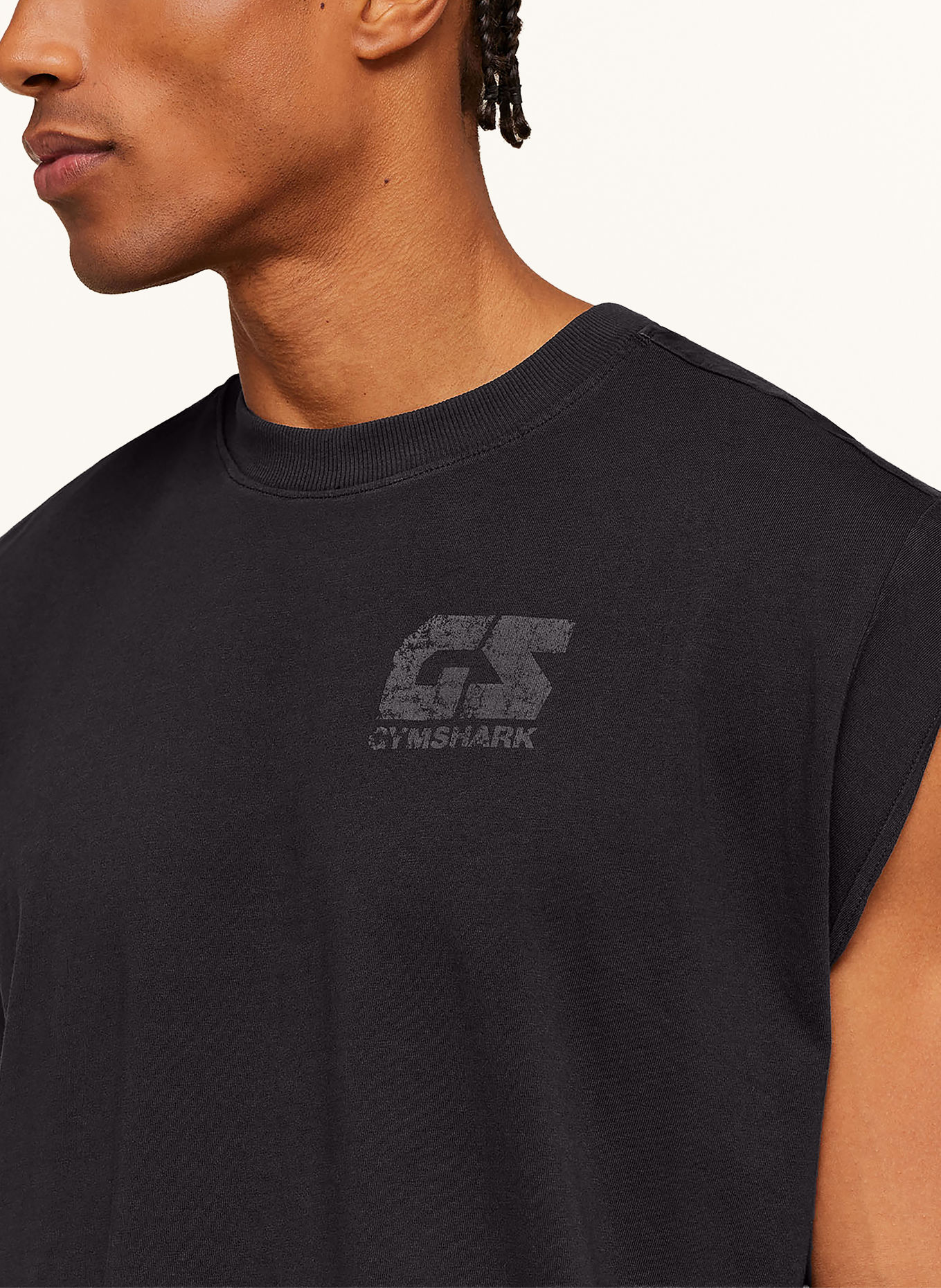 GYMSHARK Tanktop HOT GUY SUMMER: SCHWARZ