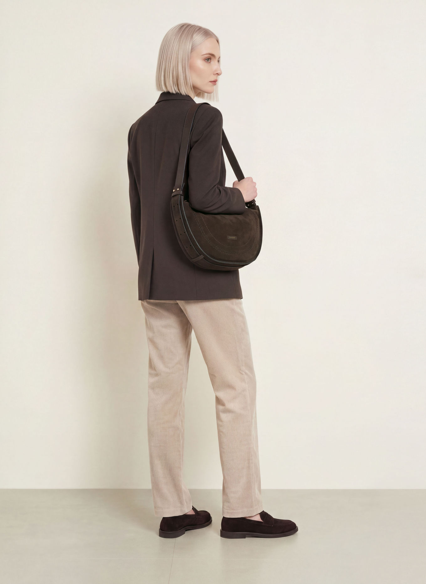 Betty Barclay Corduroy wide-leg trousers: BEIGE
