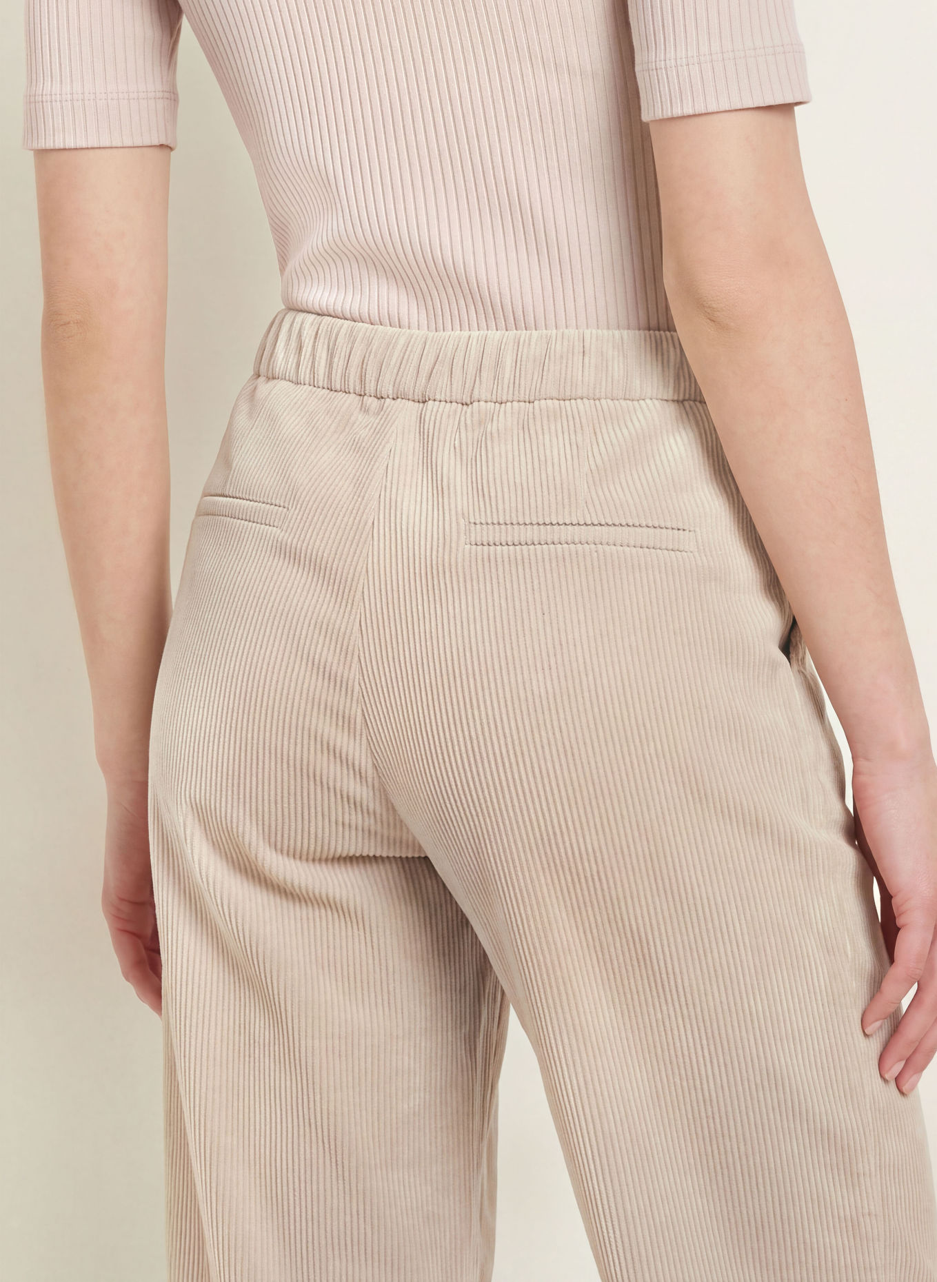 Betty Barclay Corduroy wide-leg trousers: BEIGE